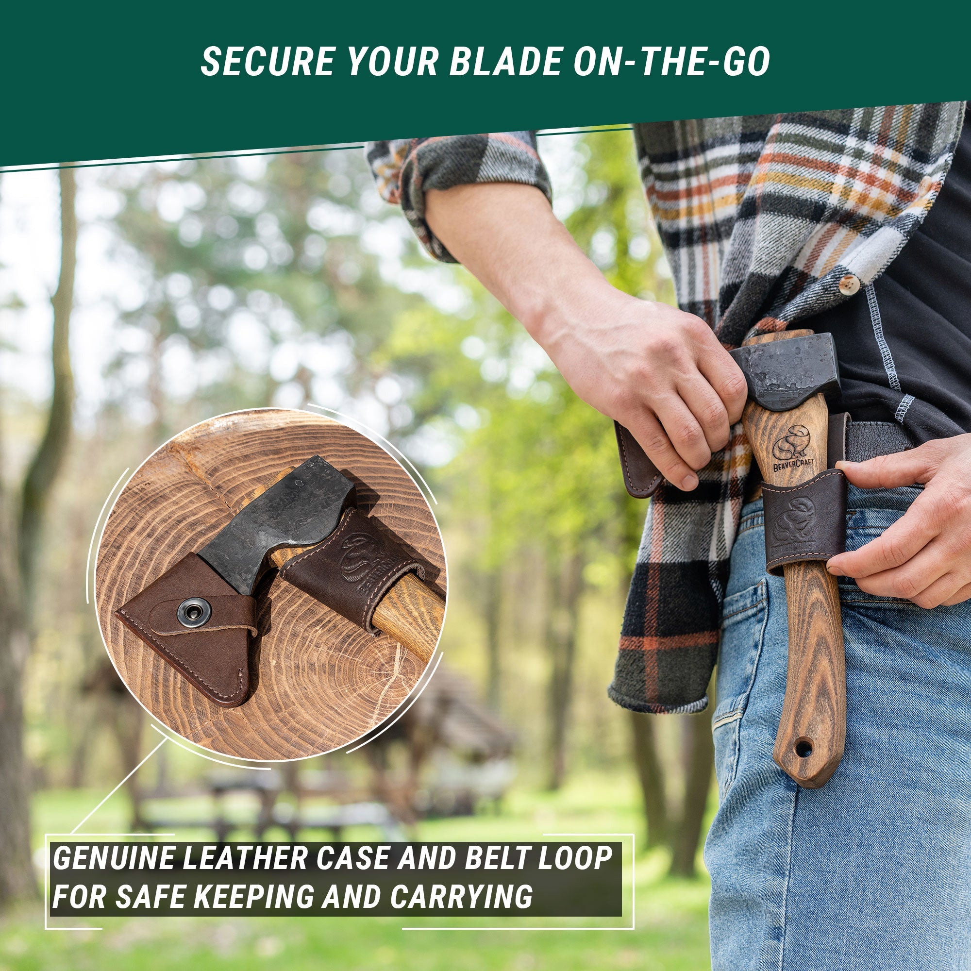 Axe with egg guard AX1 Bushcraft Hatchet