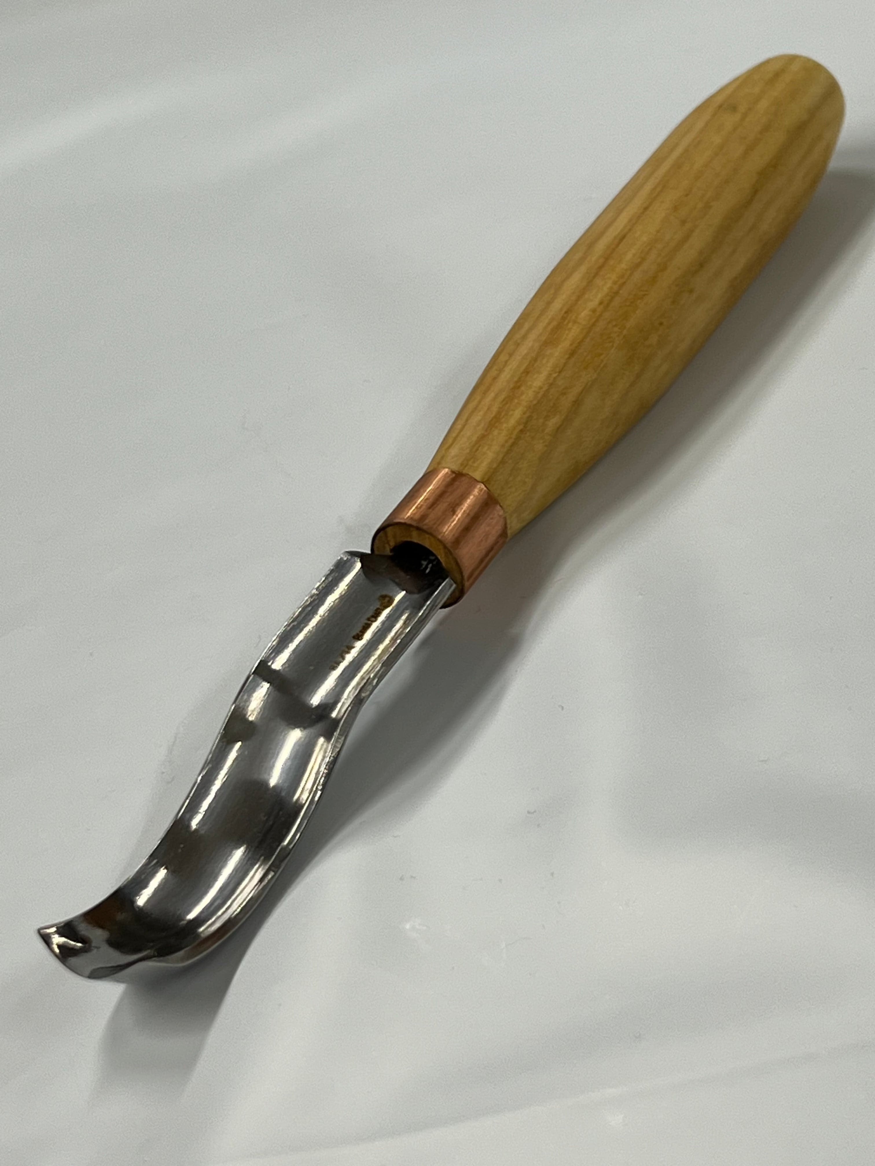 Wood carving iron 80x14mm bent rounded chisel K8A/14