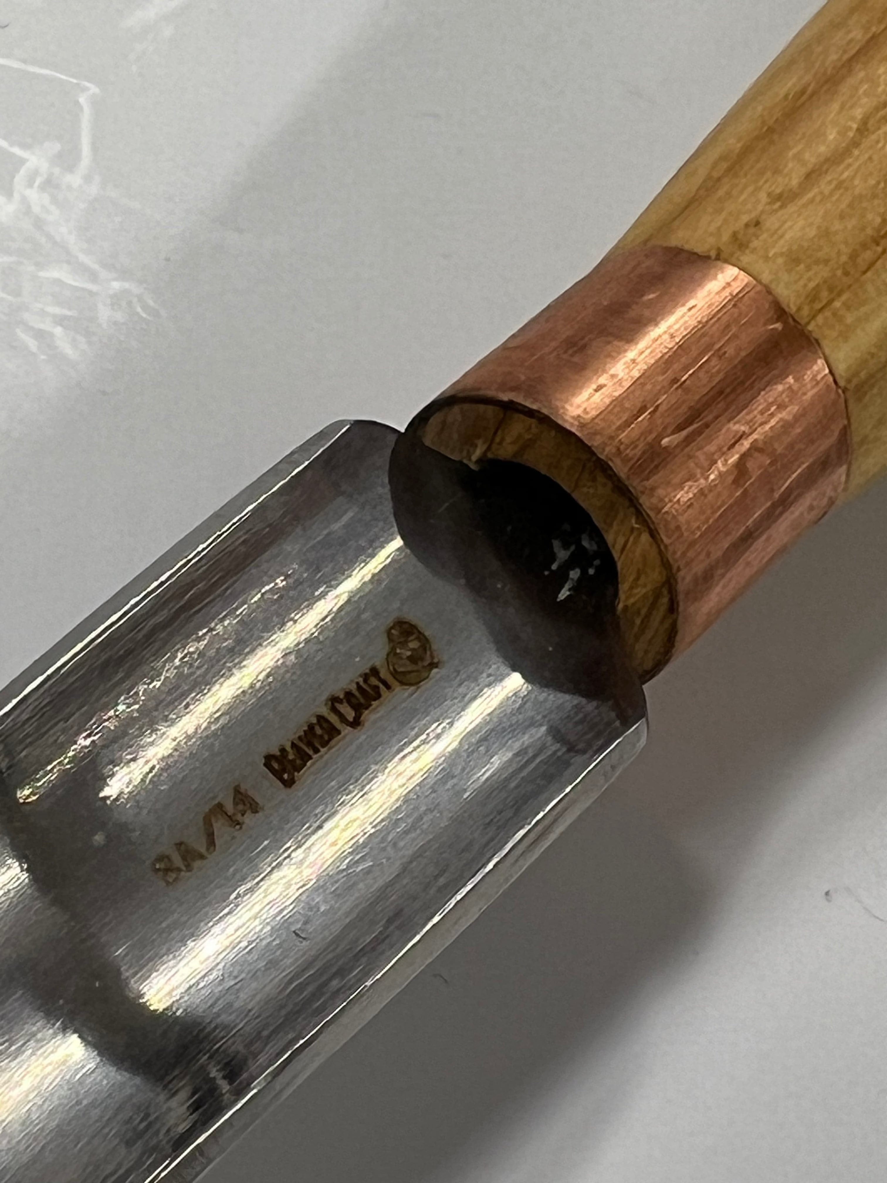 Wood carving iron 80x14mm bent rounded chisel K8A/14