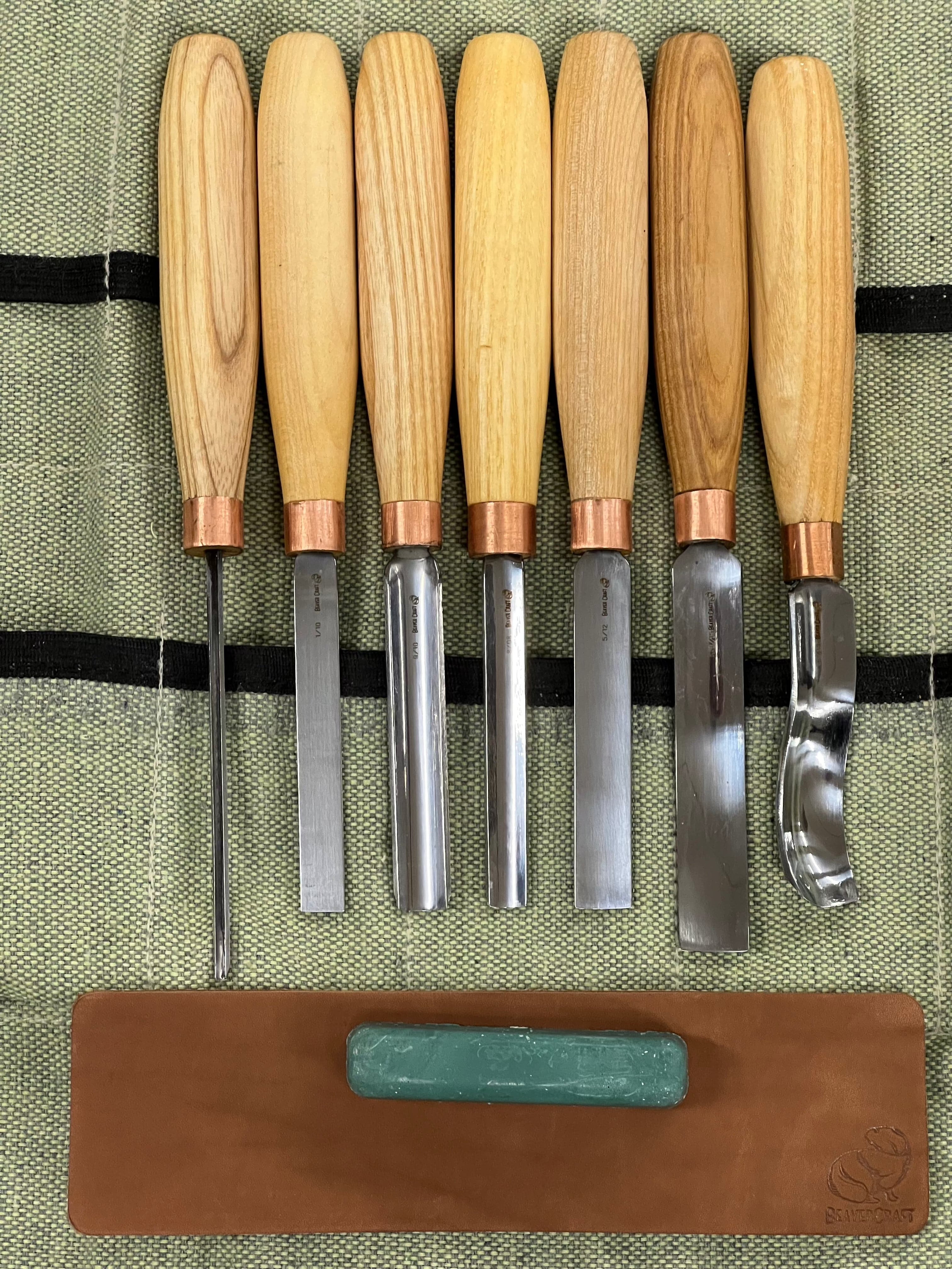 Wood carving iron set SC03 from Beaver Craft 7 irons