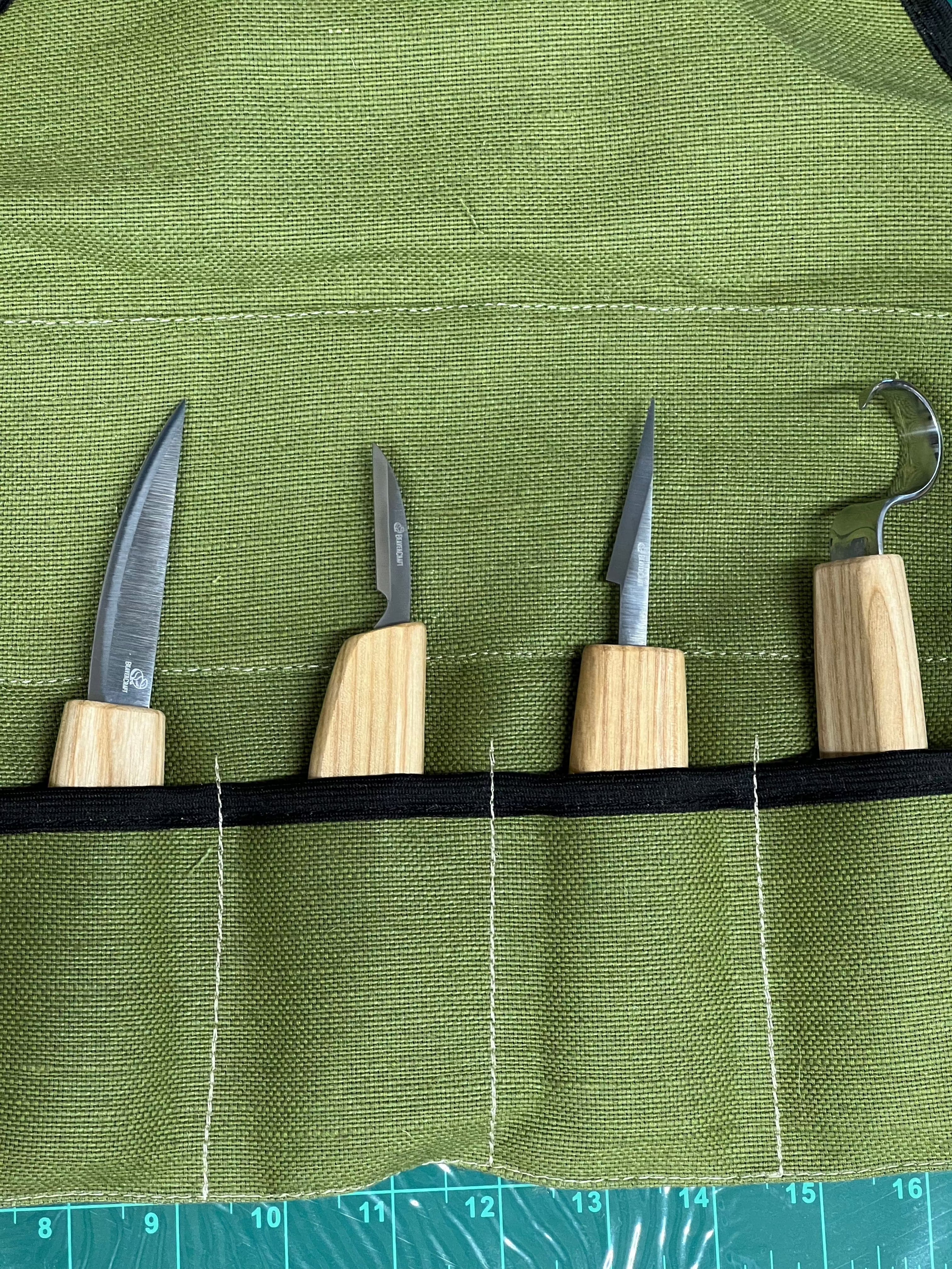 Wood carving iron set S09 canvas with 4 irons
