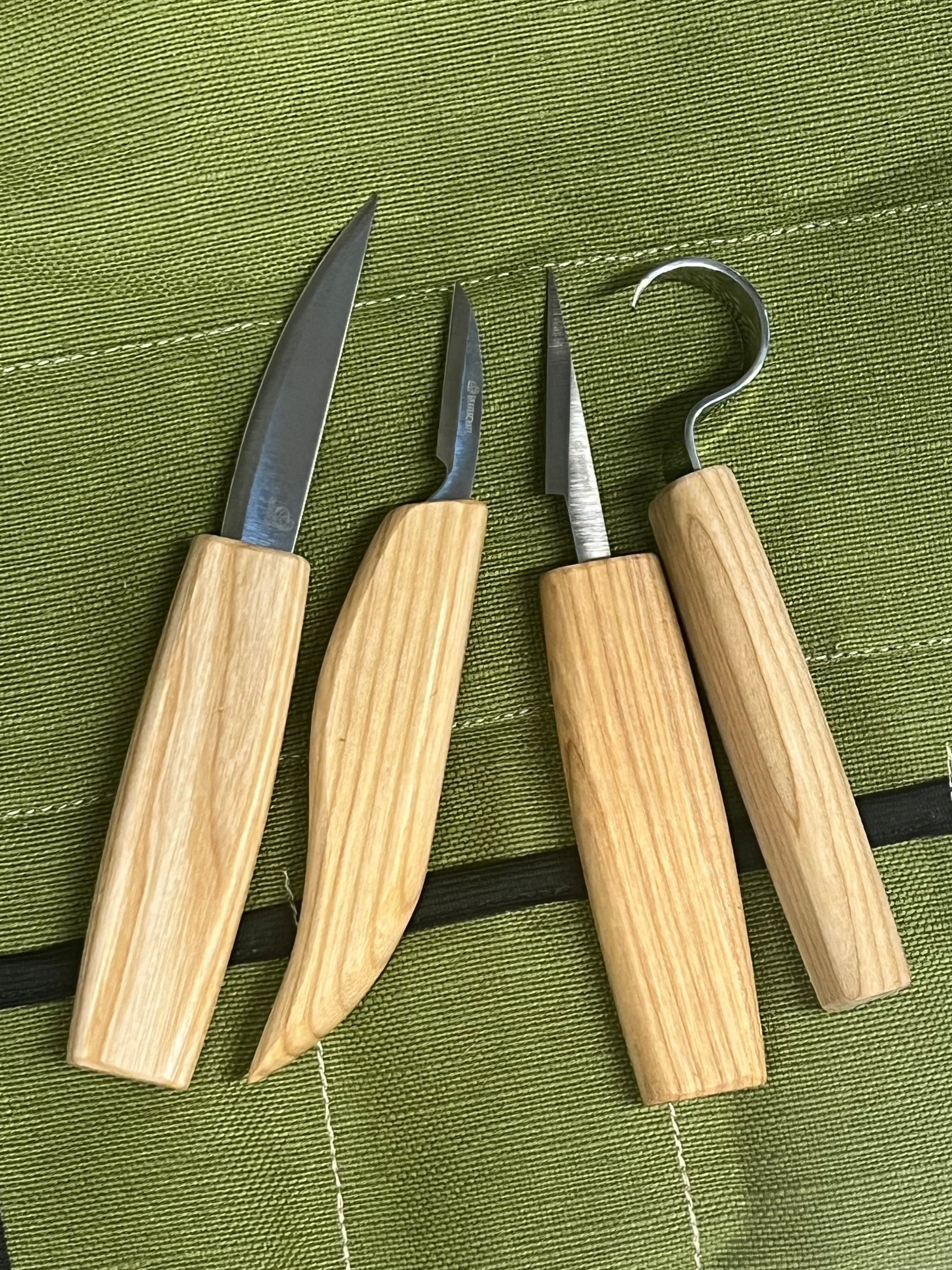 Wood carving iron set S09 canvas with 4 irons