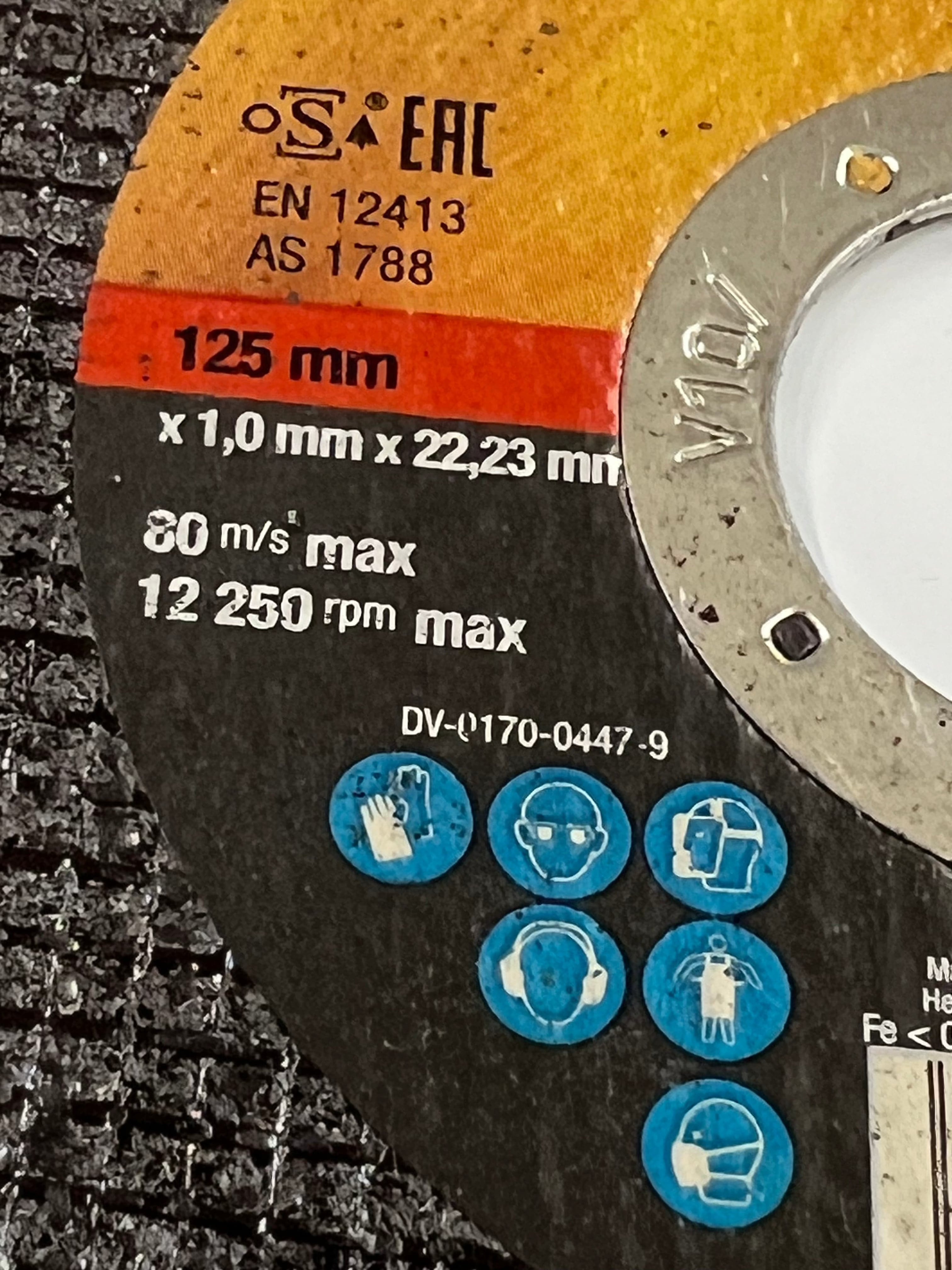 3M Cubitron II cutting disc 125x1x22.2mm