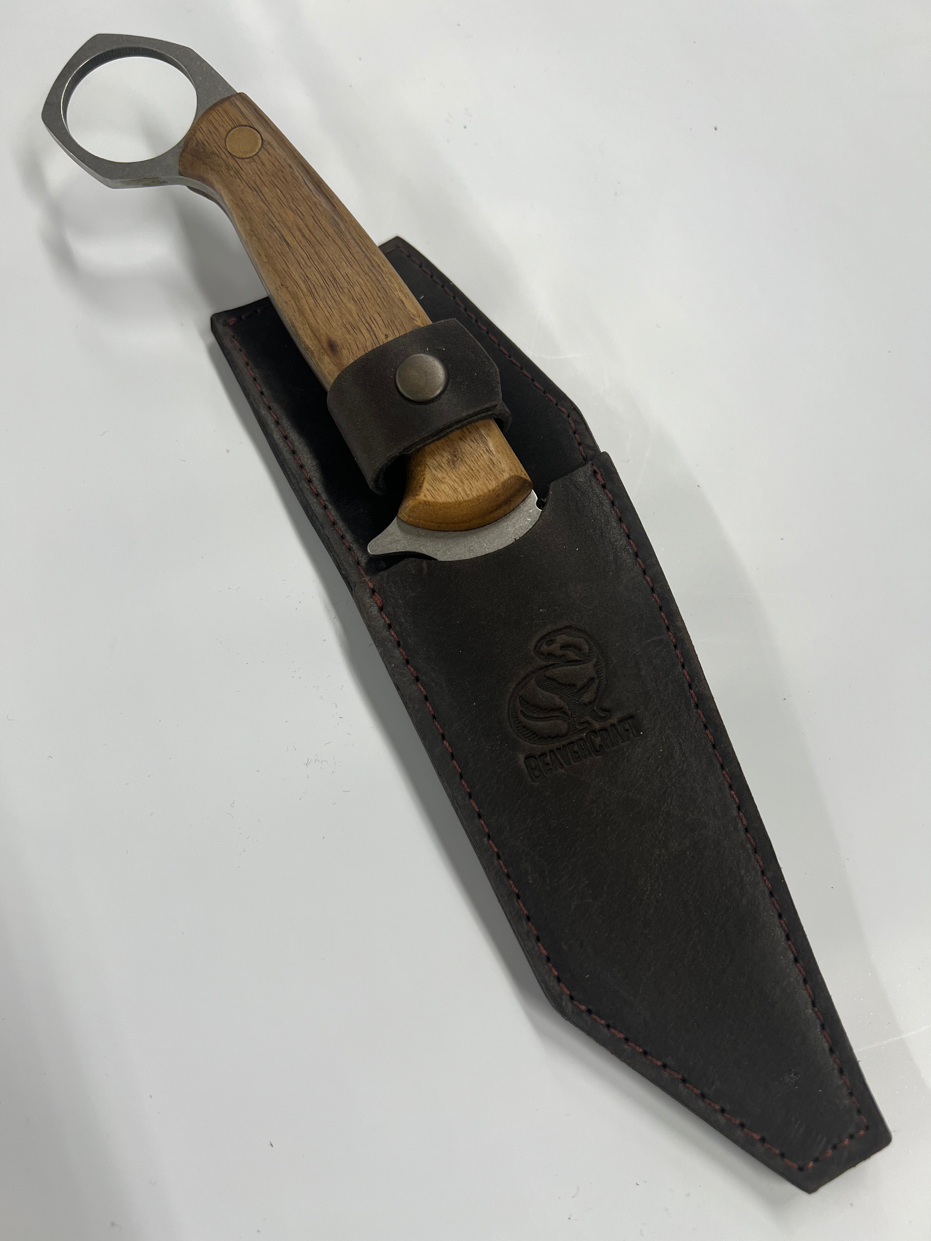 Ukrainian Camping Karambit CGK1 with leather sheath