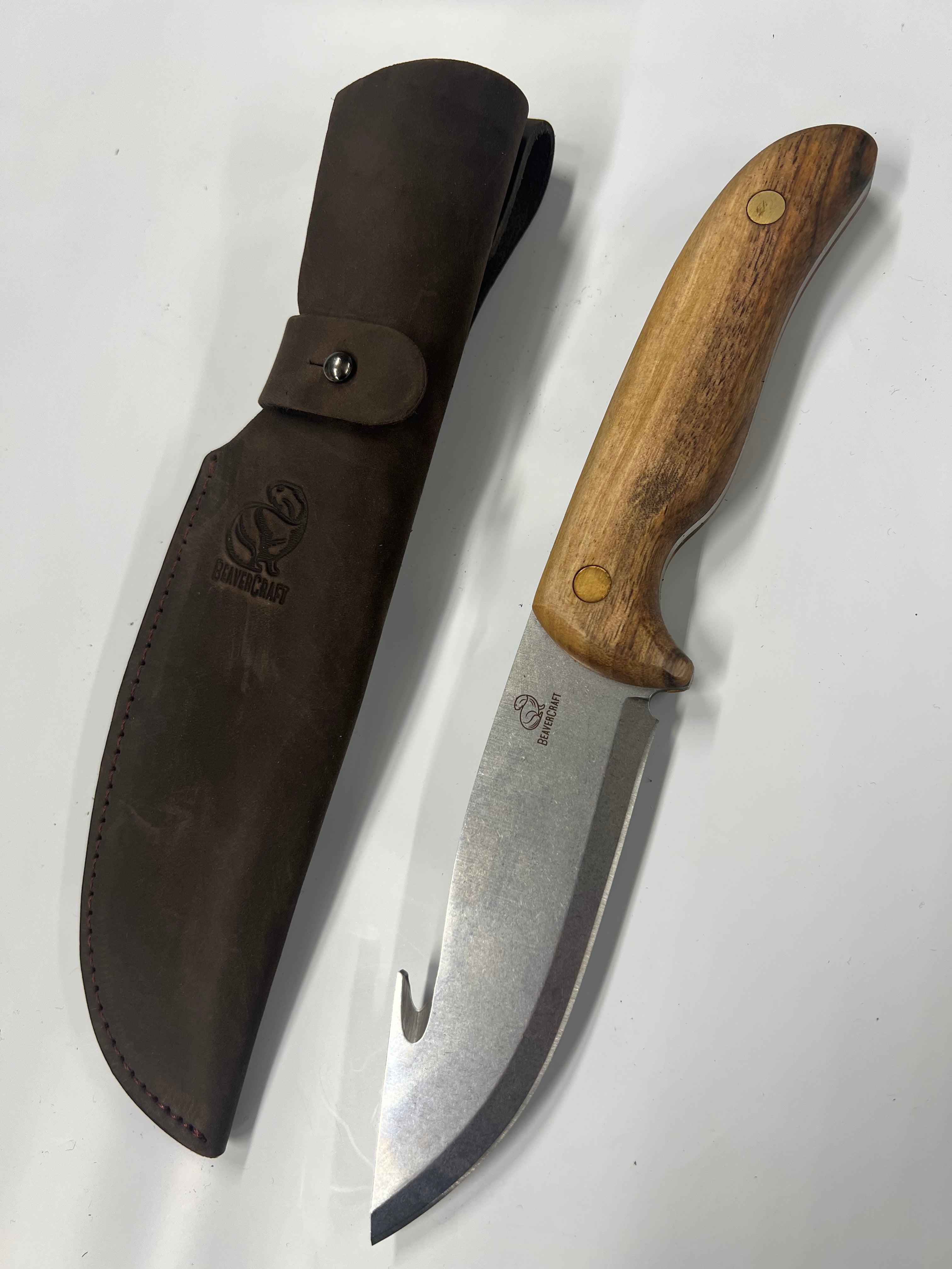 Jaktkniv med magöppnare GTK1 med läderslida