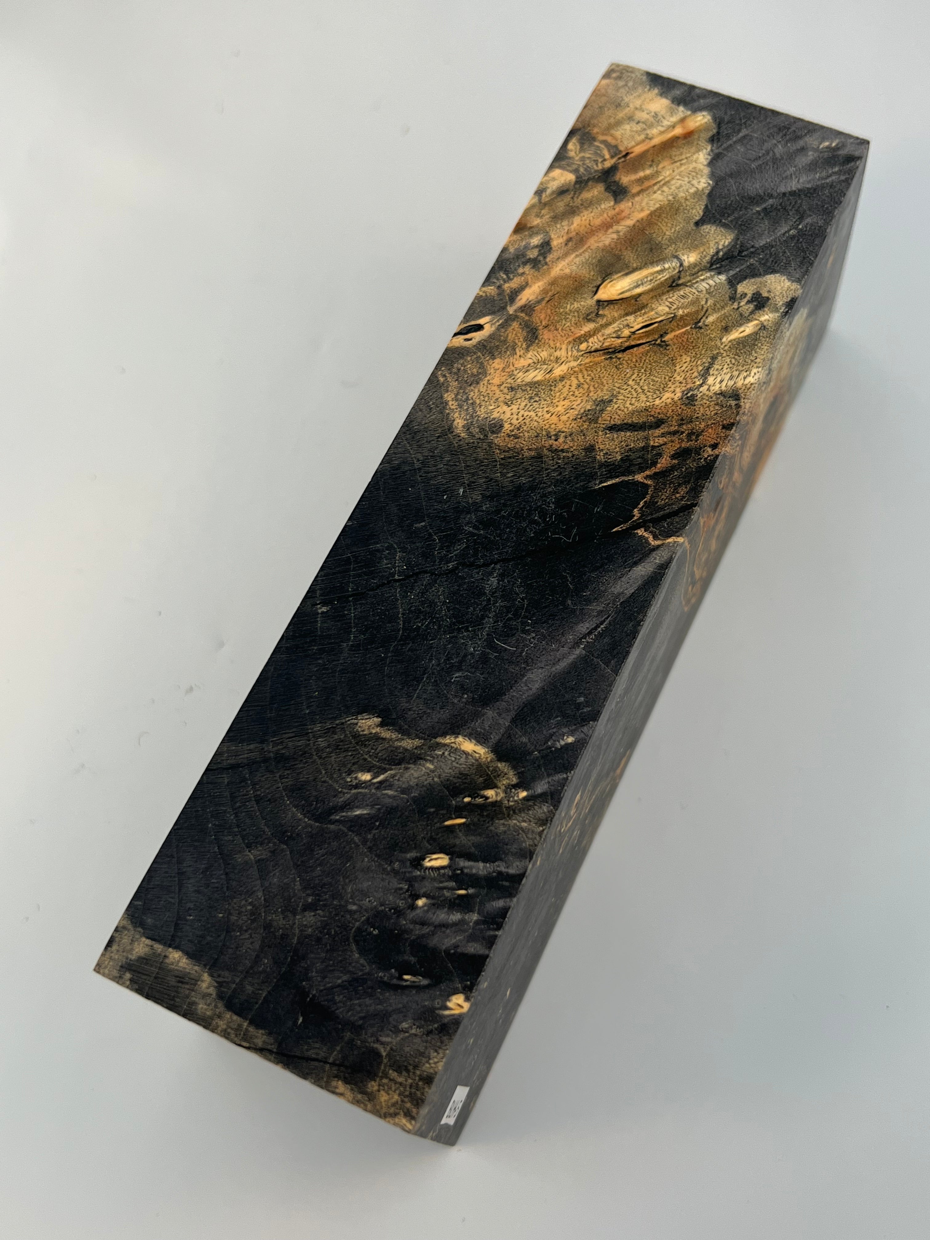 Stabilized shaft blank wood and green resin block B-72