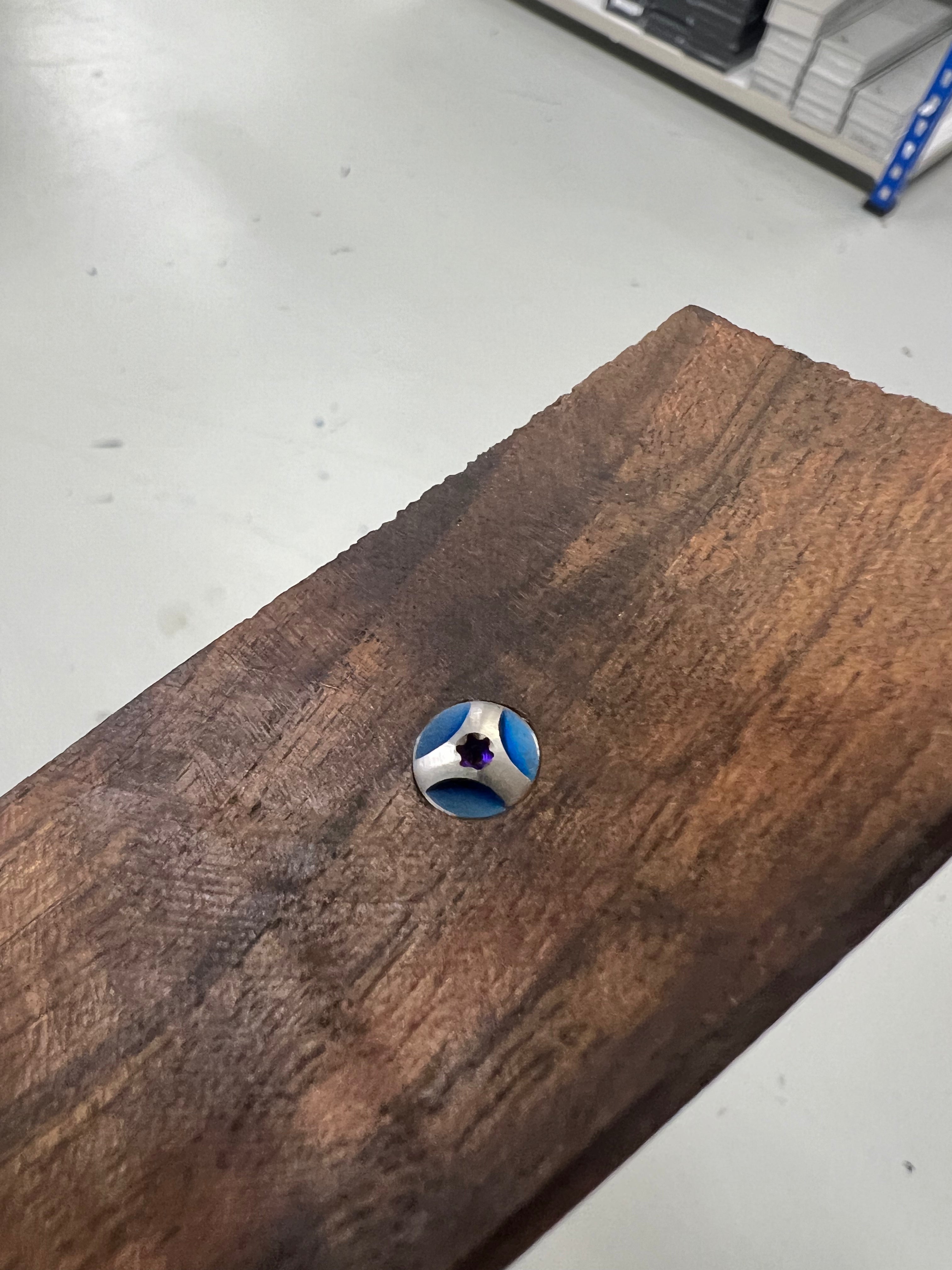 Skrue til skaft - Frest blå skrue