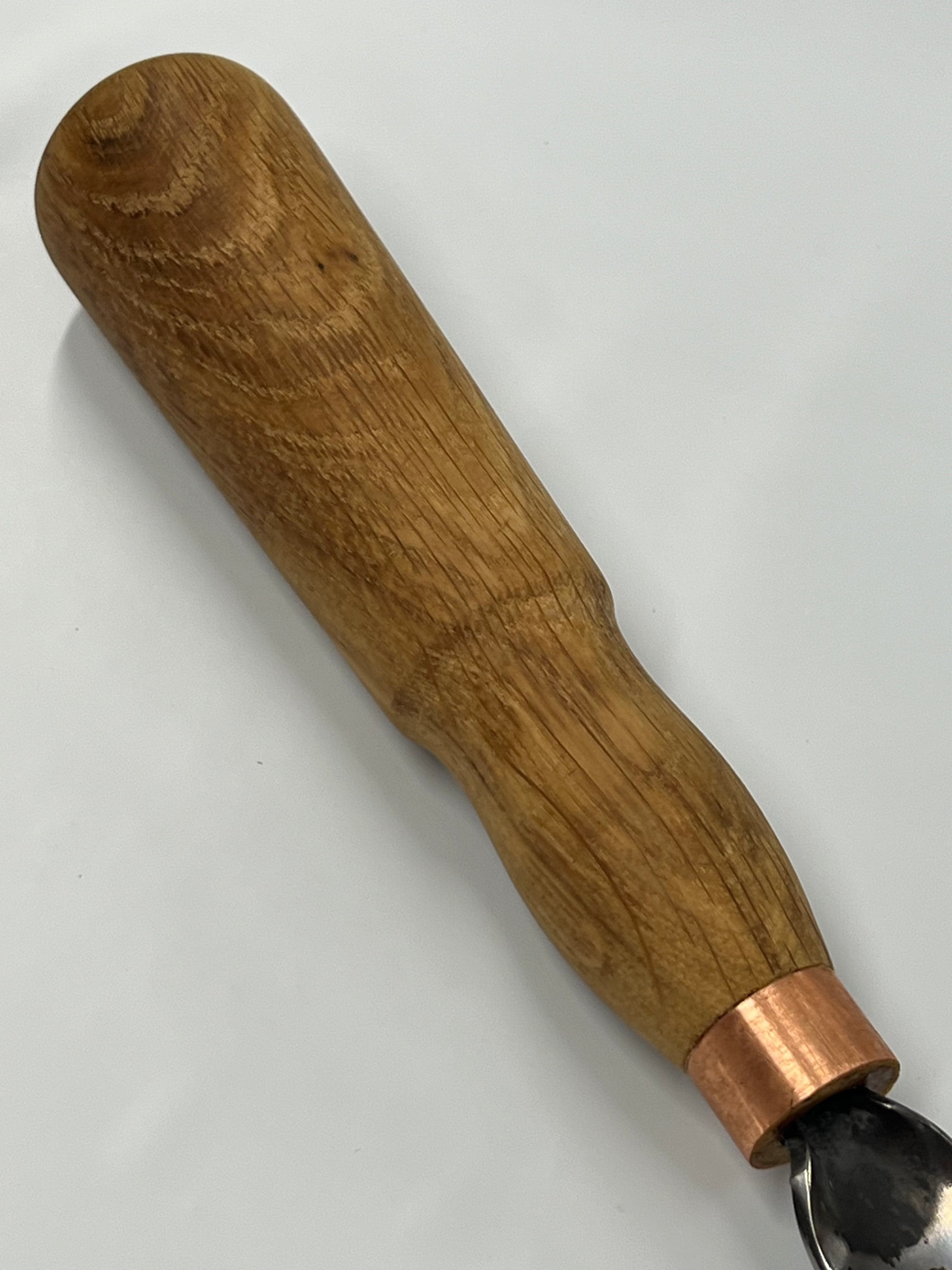 Wood carving iron 130x20mm bent hollowing iron