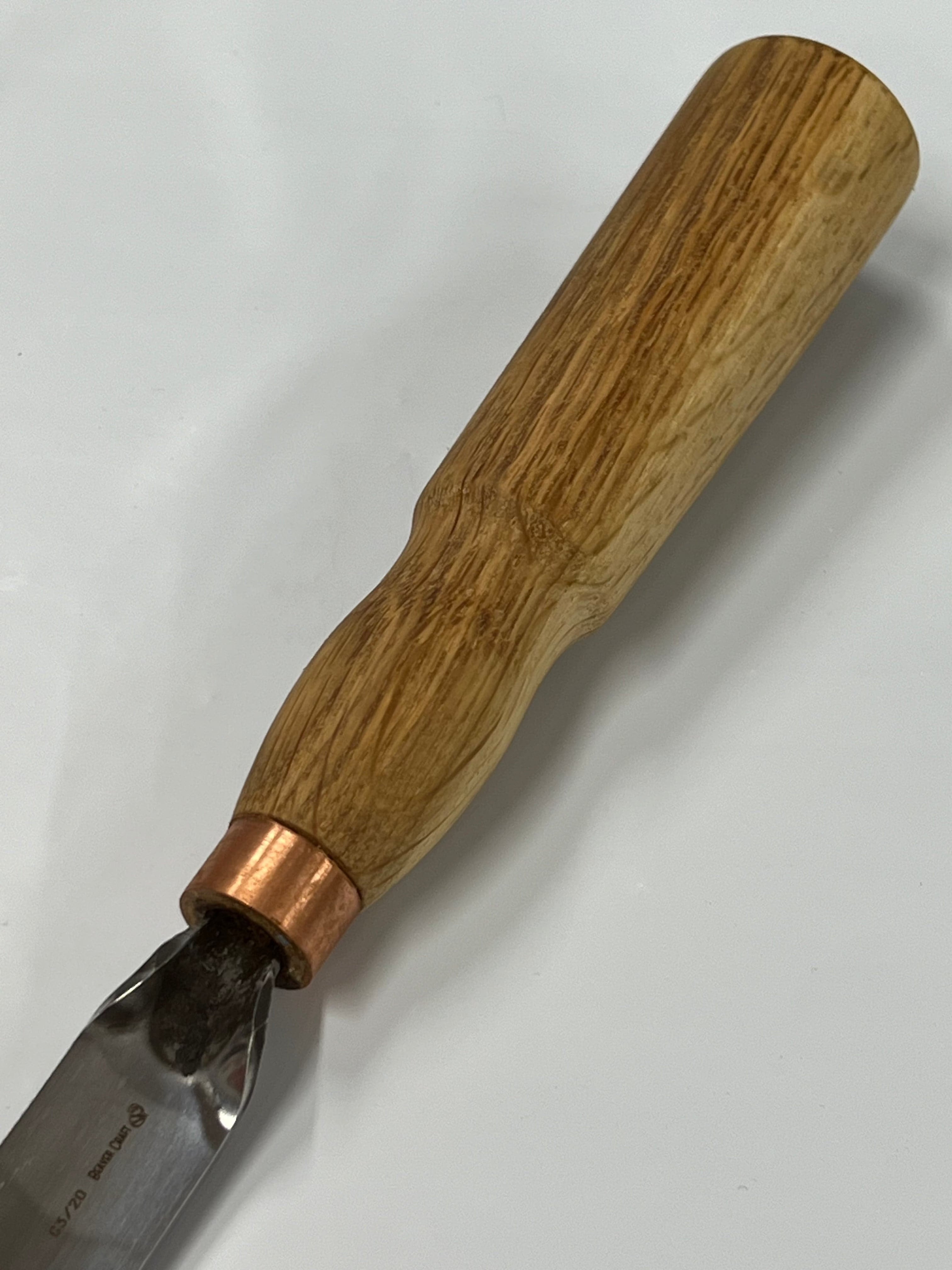 Wood carving iron 130x20mm straight gouging iron