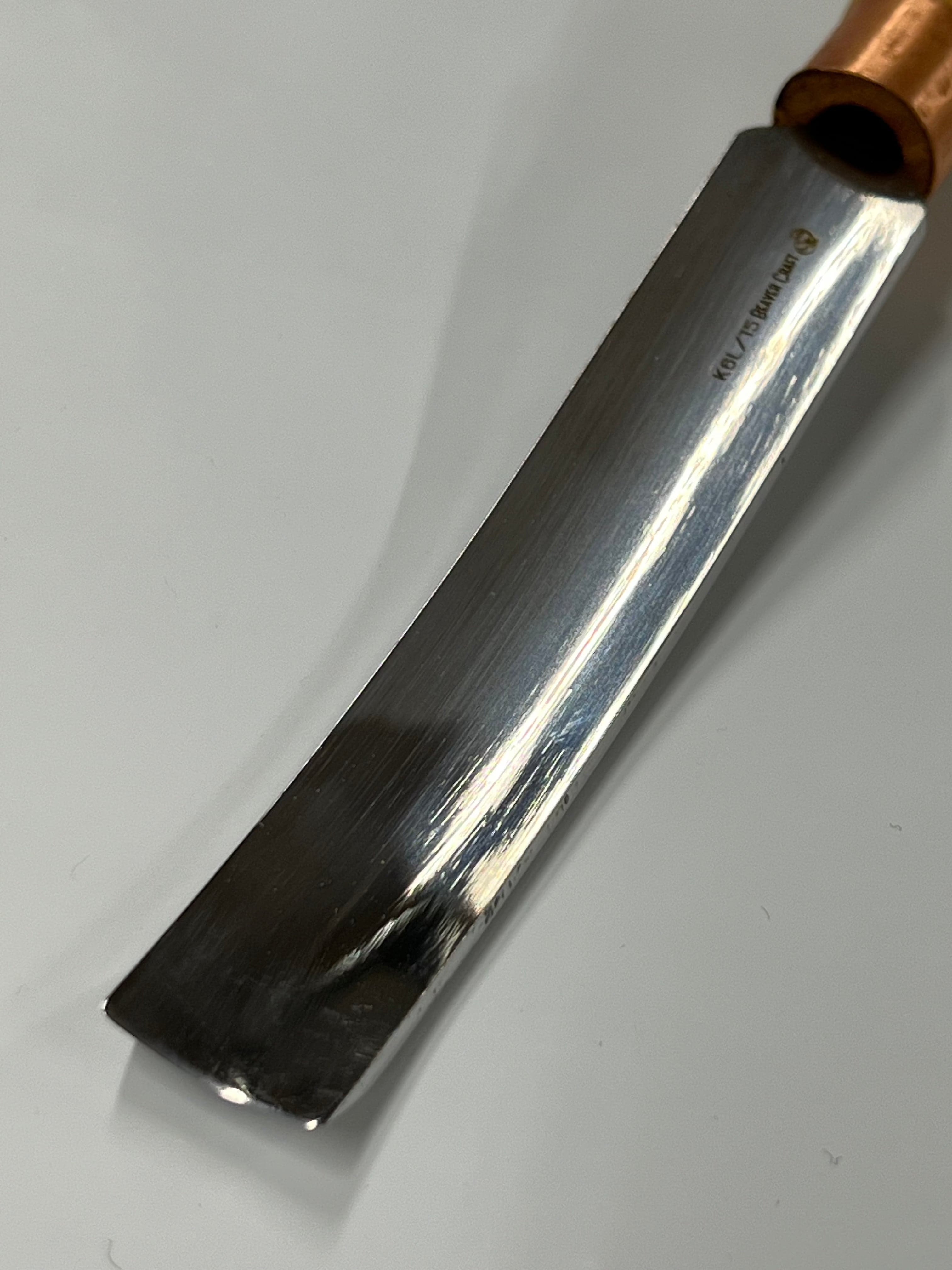 Träsniderijärn 80x15mm böjt ihåligt järn K6L/15
