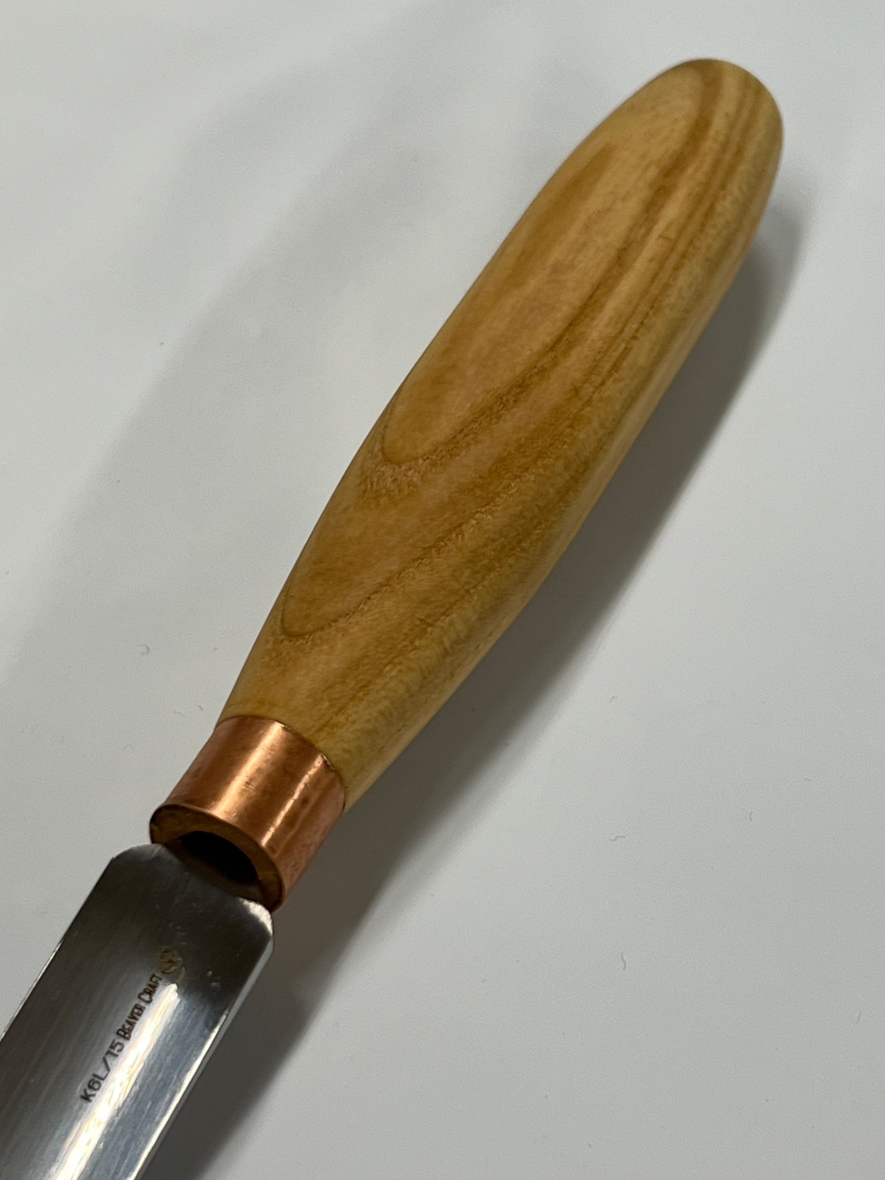 Träsniderijärn 80x15mm böjt ihåligt järn K6L/15