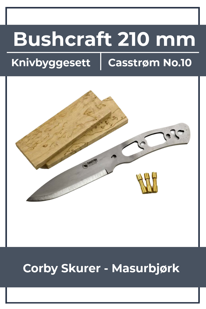 Casström No. 10 SFK Swedish Forest Knife – knivtillverkningspaket