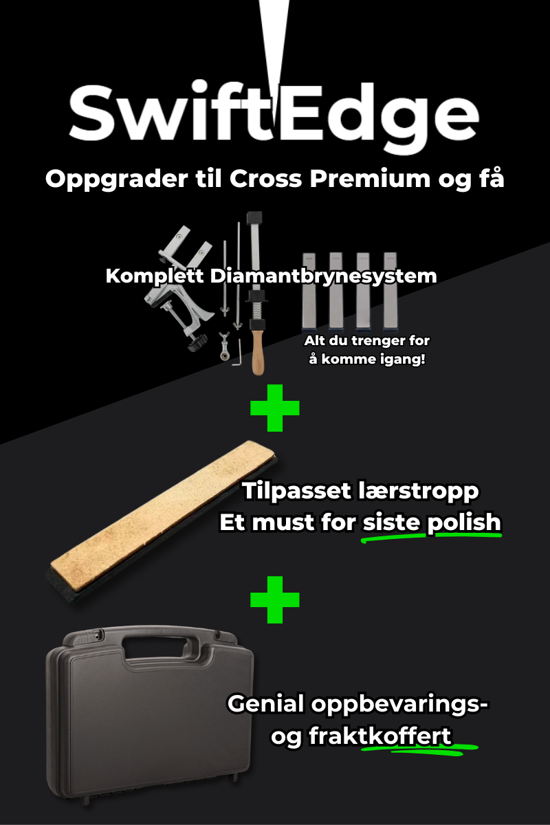 SwiftEdge Cross: Knivslipningssystem med justerbar vinkel och diamantkant