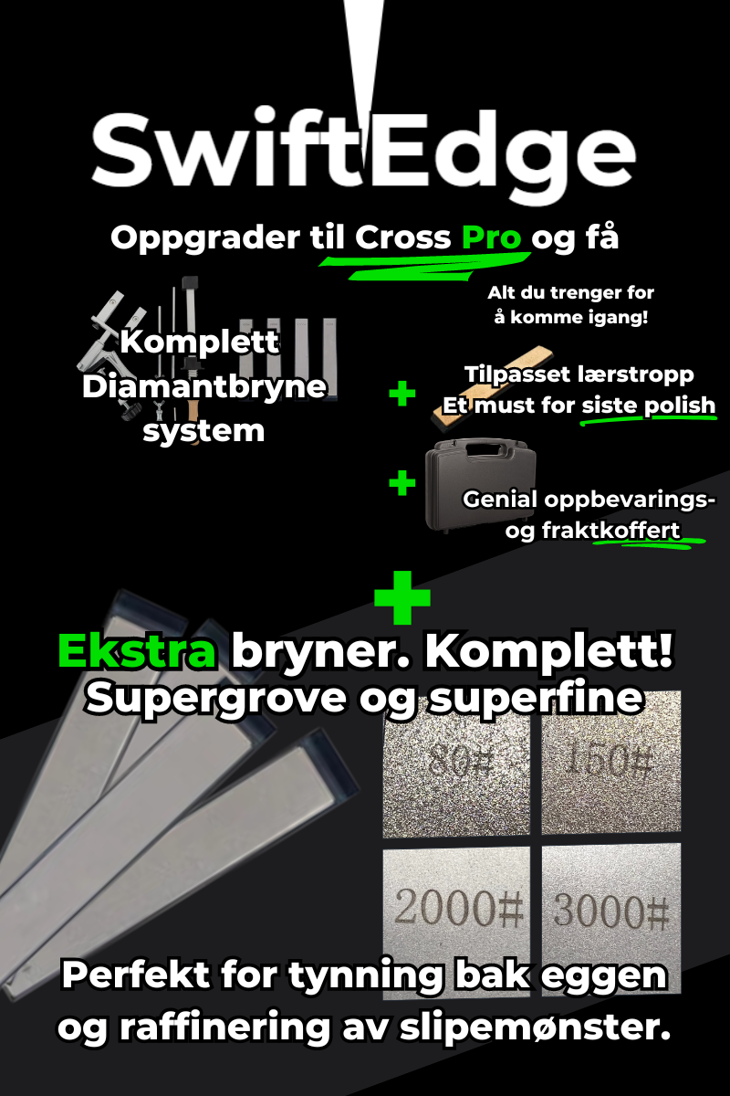 SwiftEdge Cross: Knivslipningssystem med justerbar vinkel och diamantkant