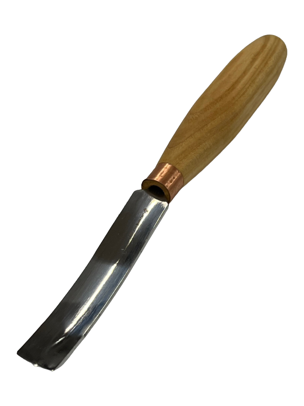 Träsniderijärn 80x15mm böjt ihåligt järn K6L/15