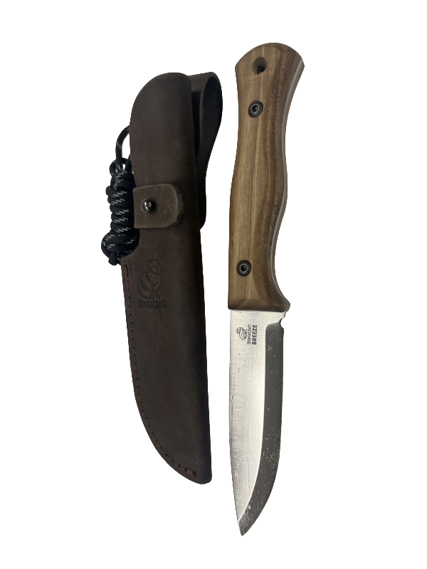 Bushcraft knife BSH6 with leather sheath