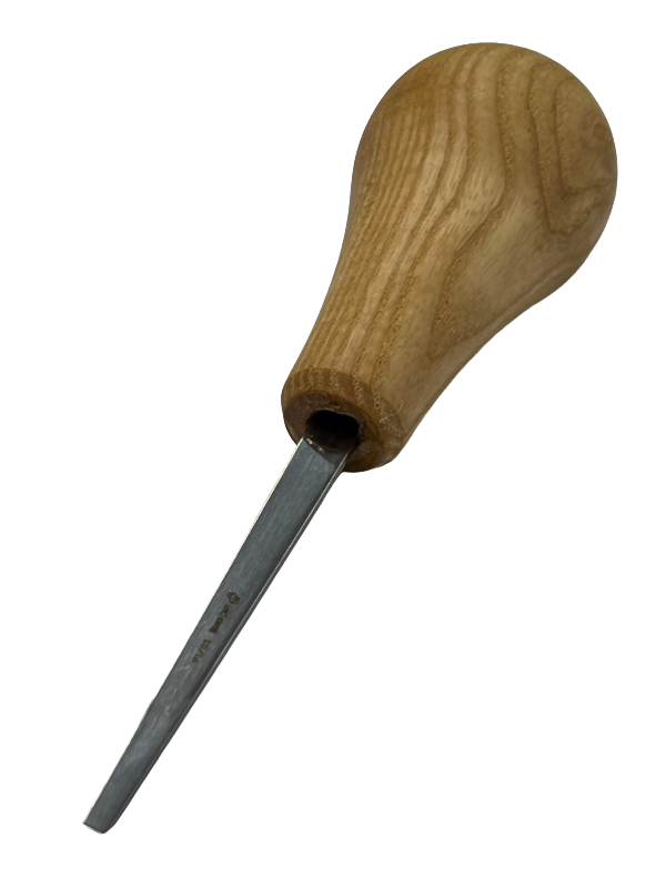 Wood carving iron 75x2mm straight flat chisel P1/02 w/ball handle
