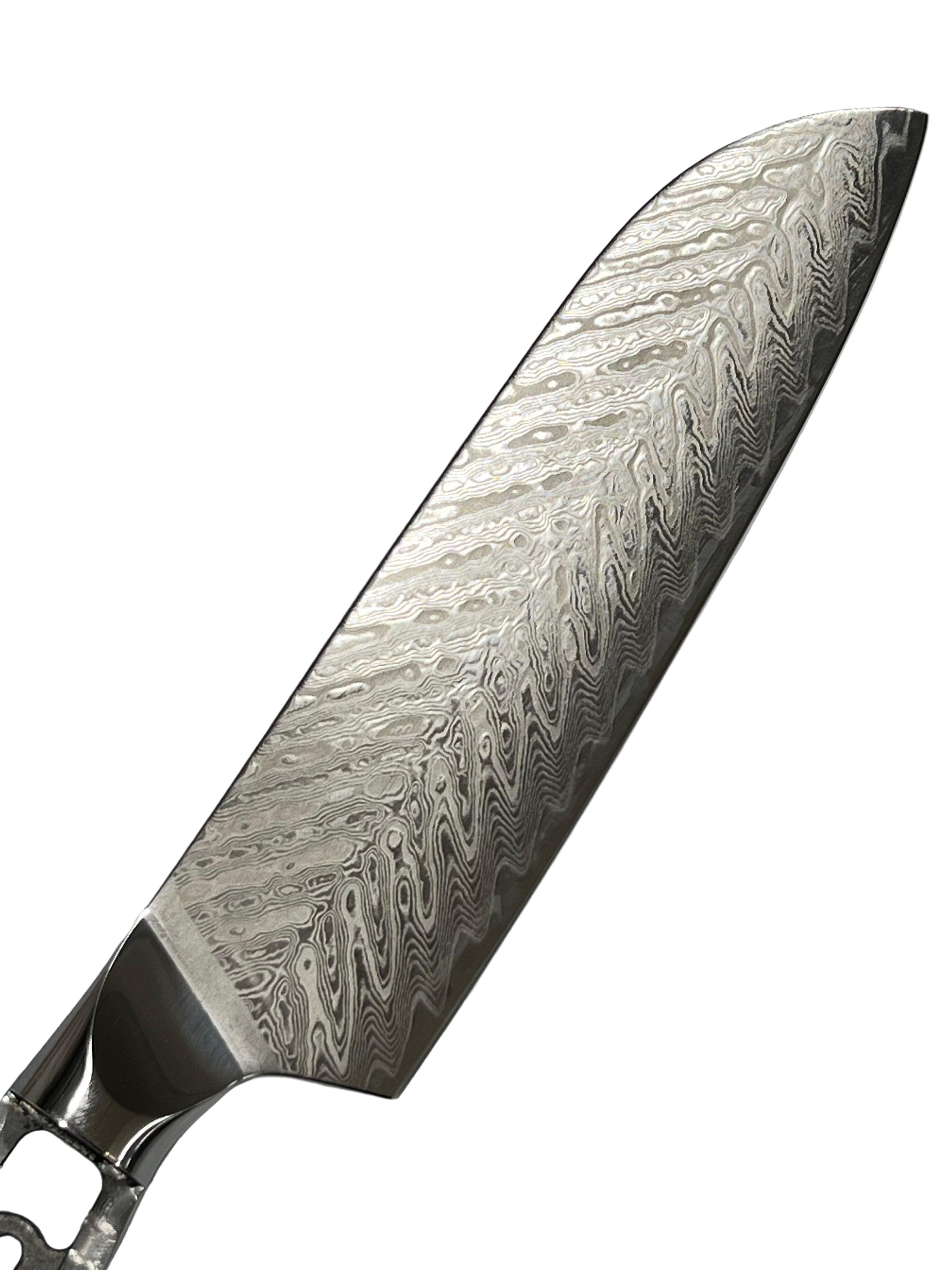 Herring Santoku - VG10 Damask Chef's Knife 7"