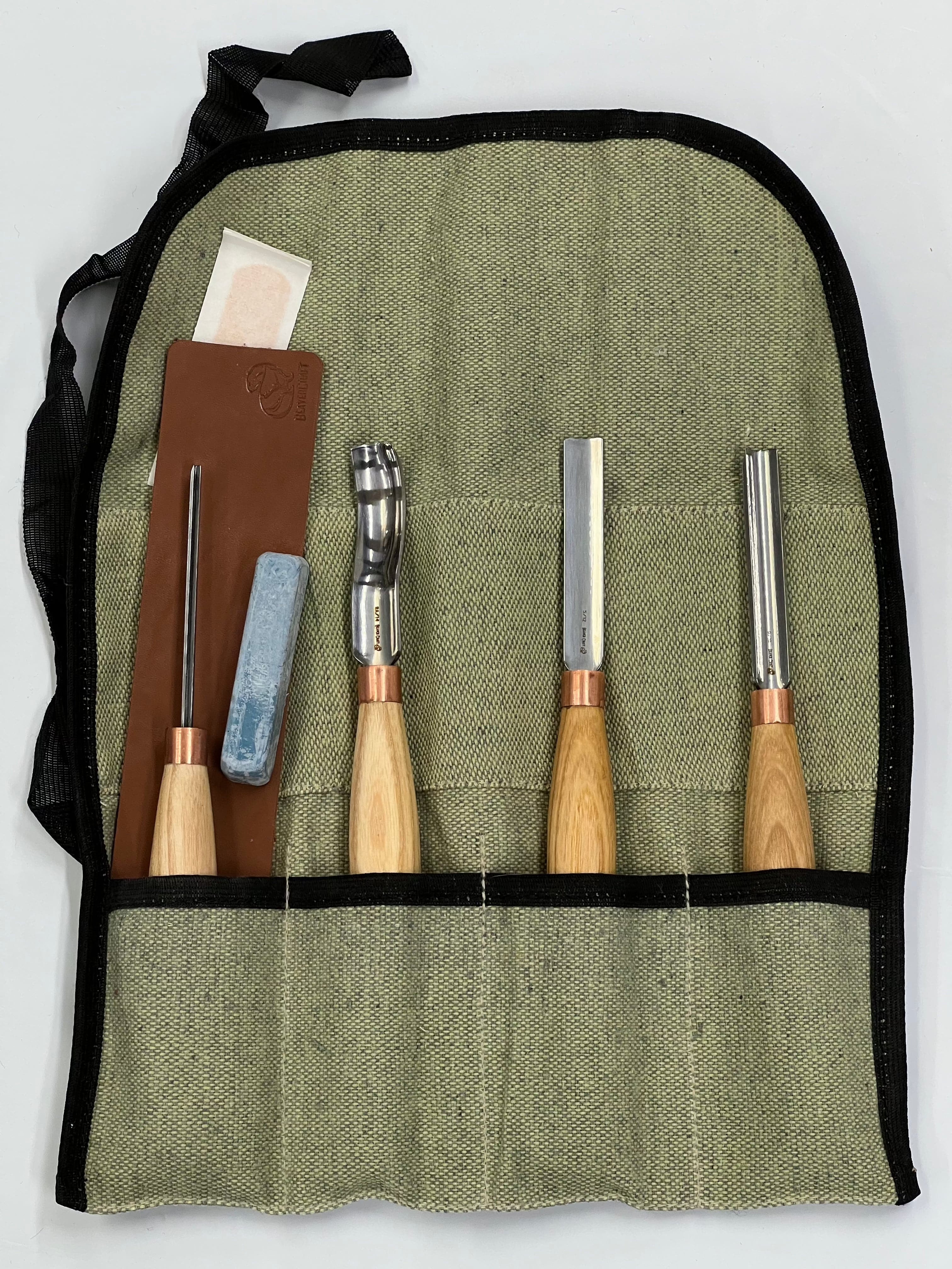 Träsniderijärn-set SC01 från Beaver Craft – 4 järn