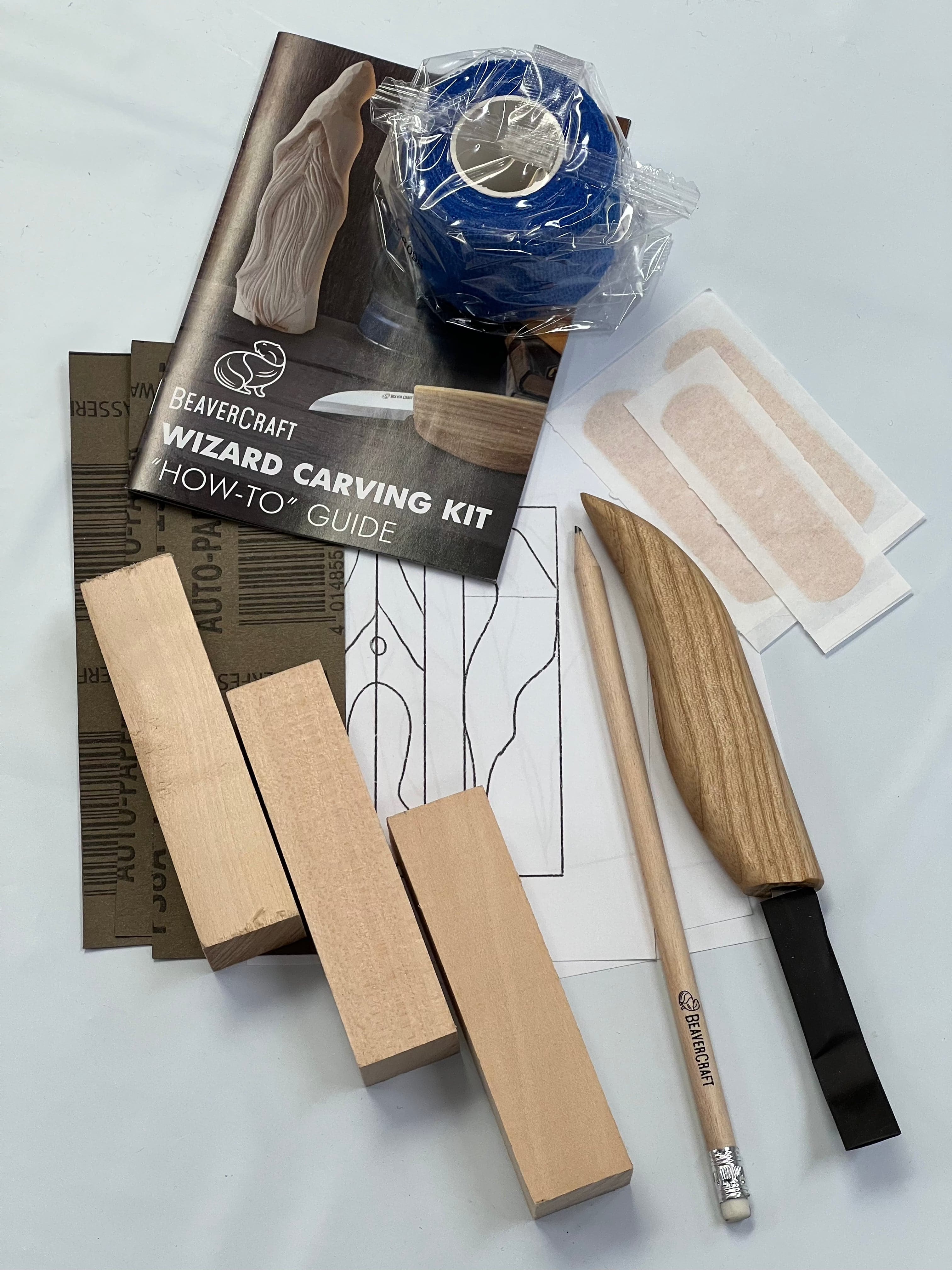 Wood carving set DIY03 Wizard