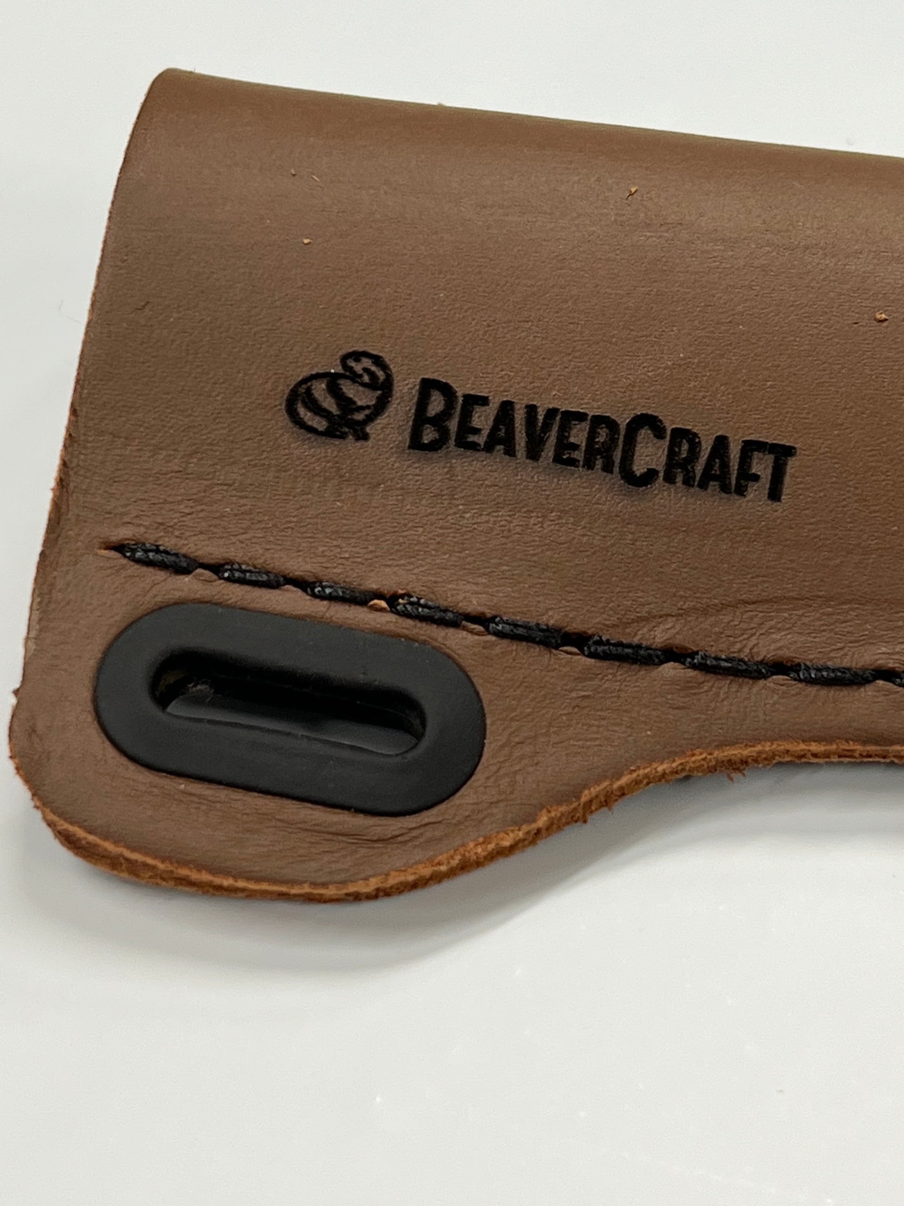 Knivslida i läder SH1 Beaver Craft