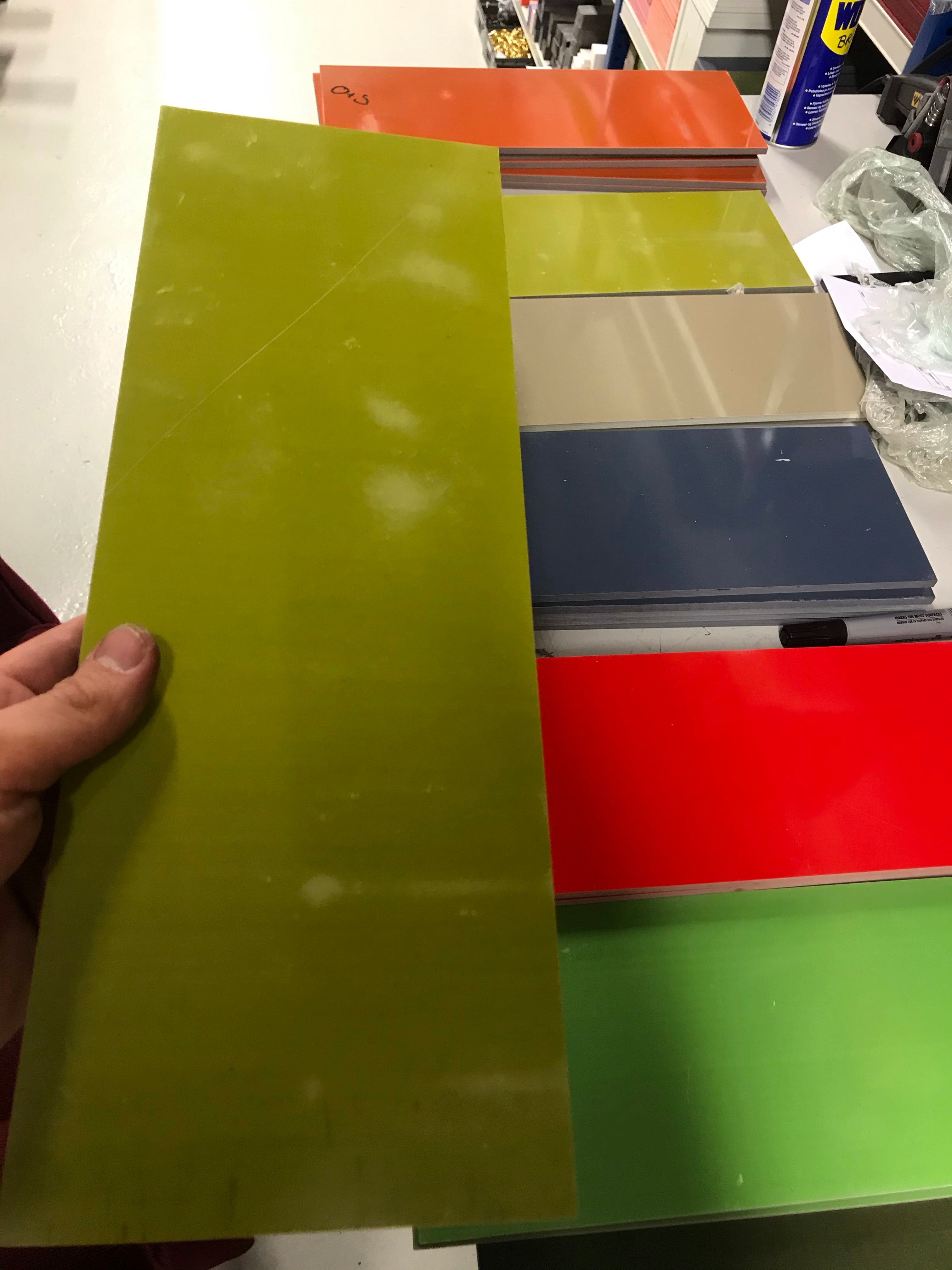 G10 plate 140x400 - Choose colour/style