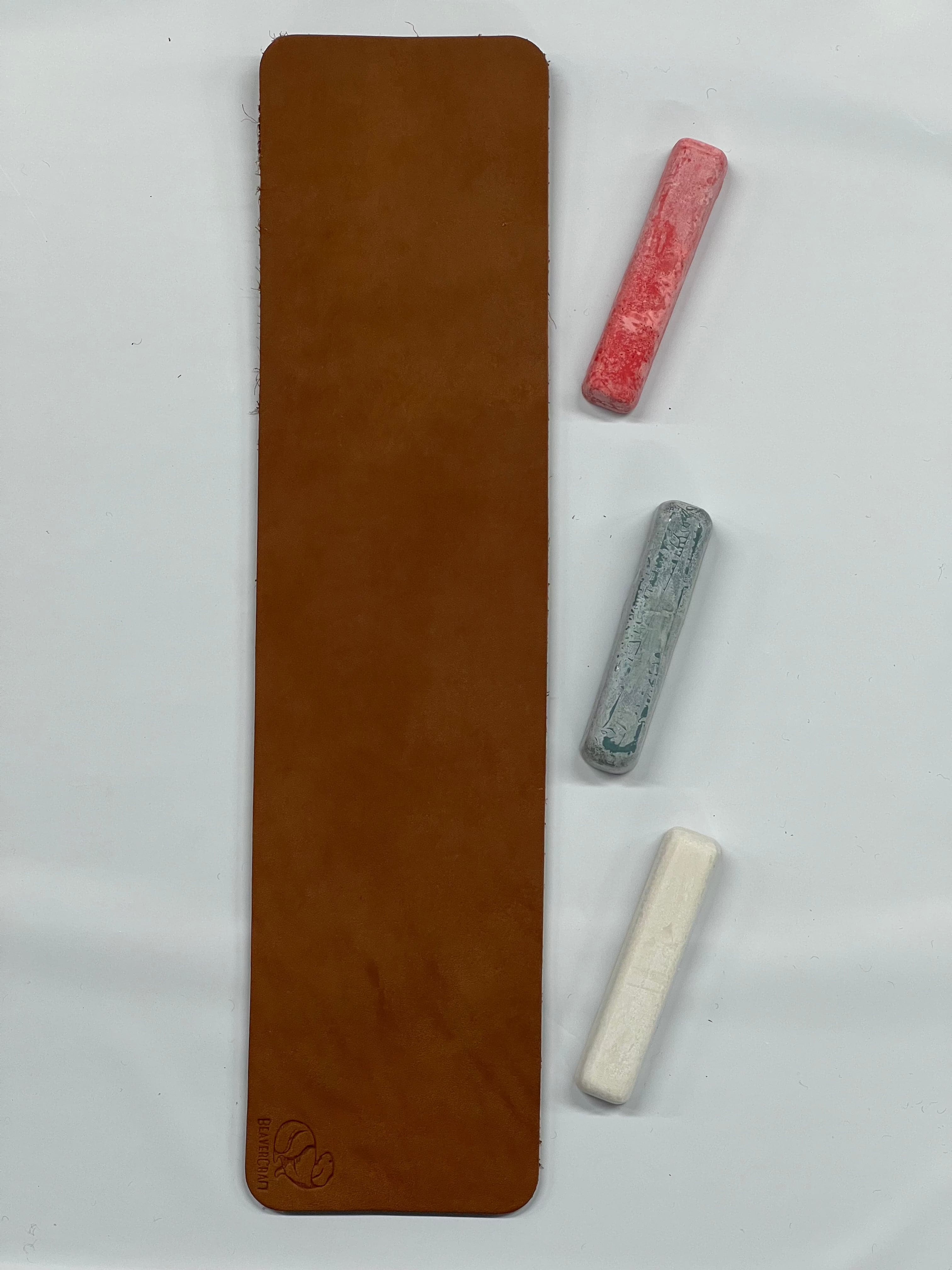 Leather strap 305x75 mm with 3 types of sanding paste