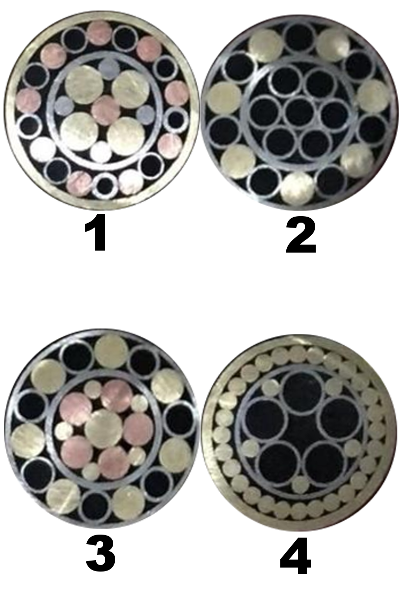 Mosaic pin 9.5mm Shaft decoration