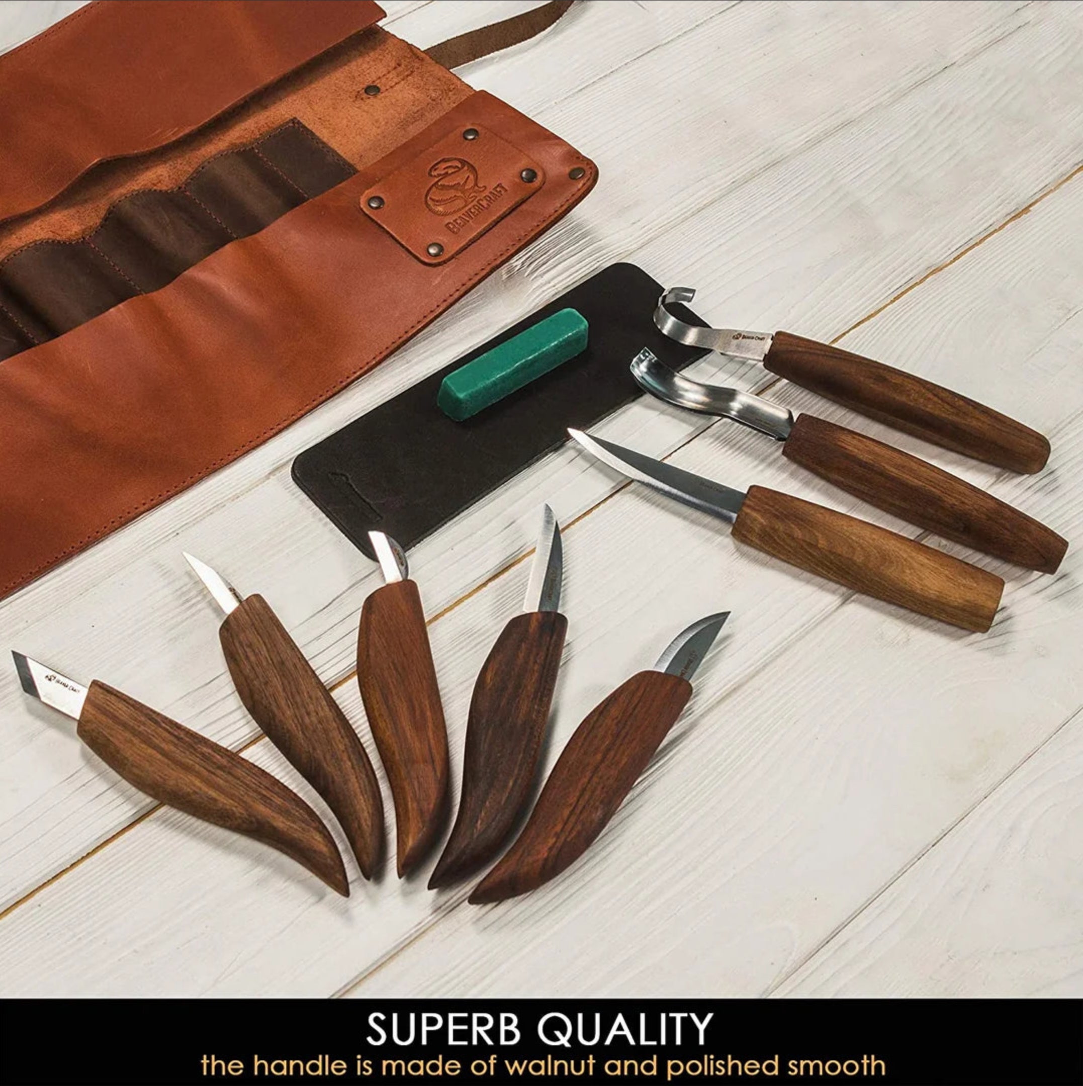 Leather Wood Carving Set S18X Beaver Craft