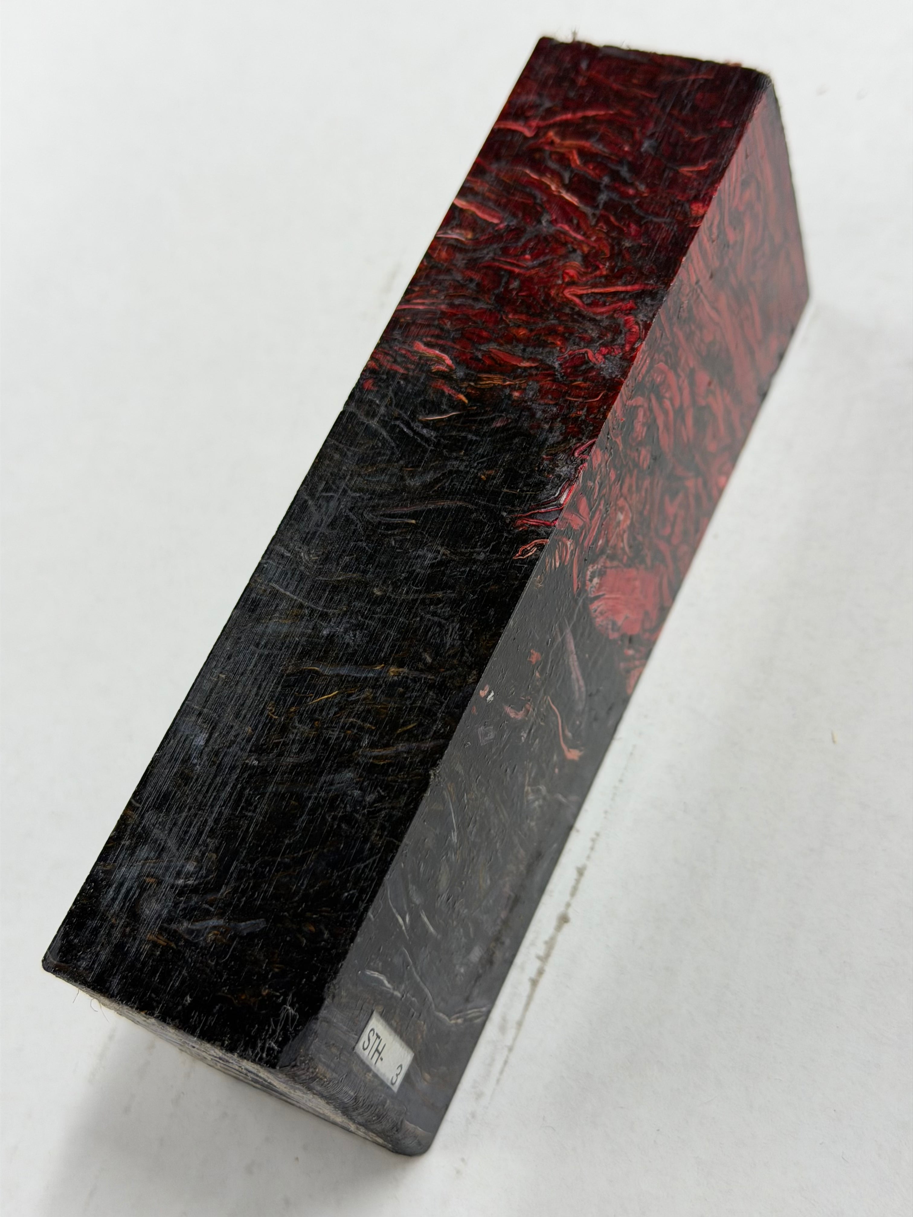Stabilized shaft blank wood and green resin block B-72