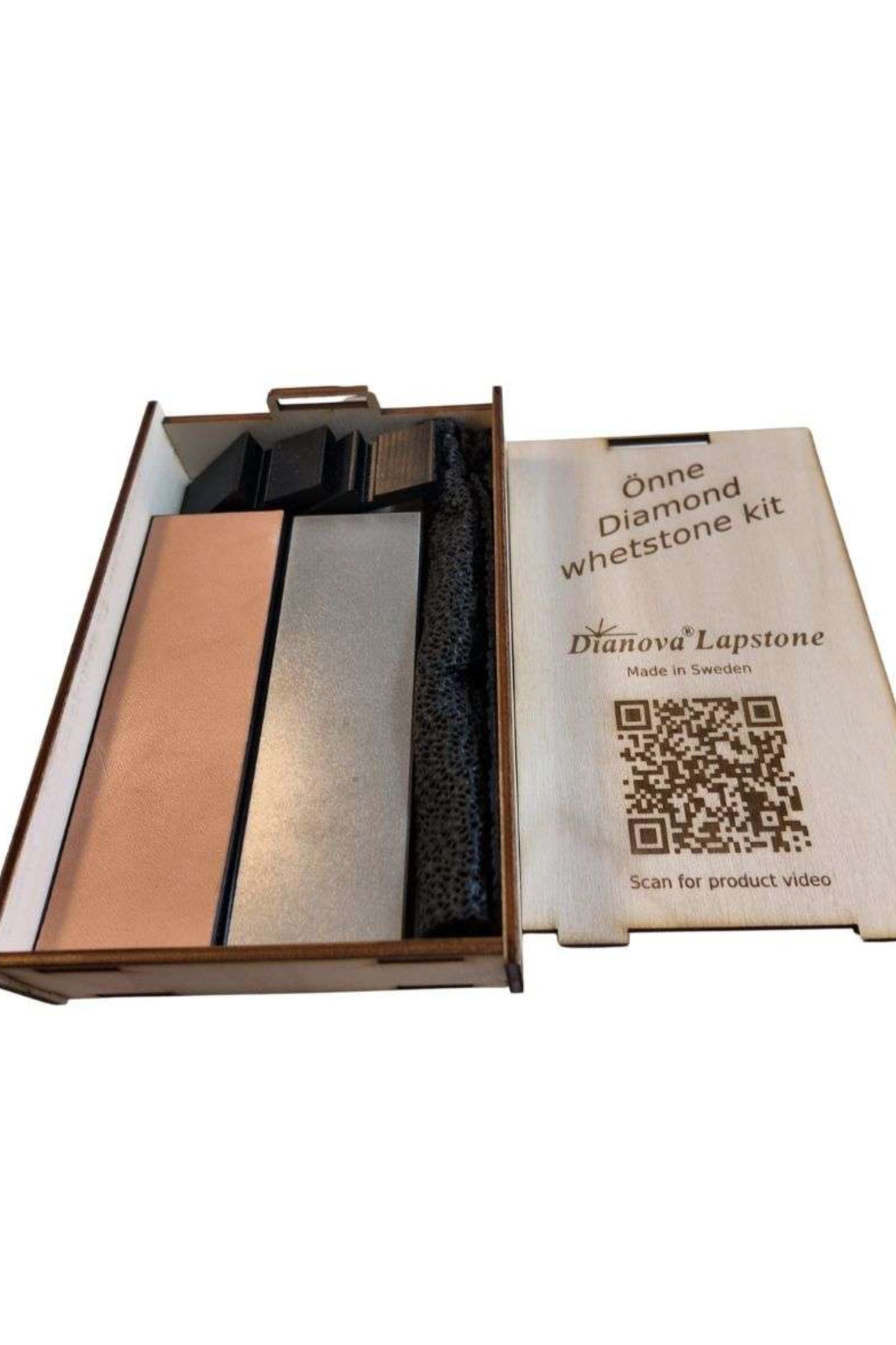 Complete knife sharpening package - Dianova Önne Whetstone kit Diamond + Leather