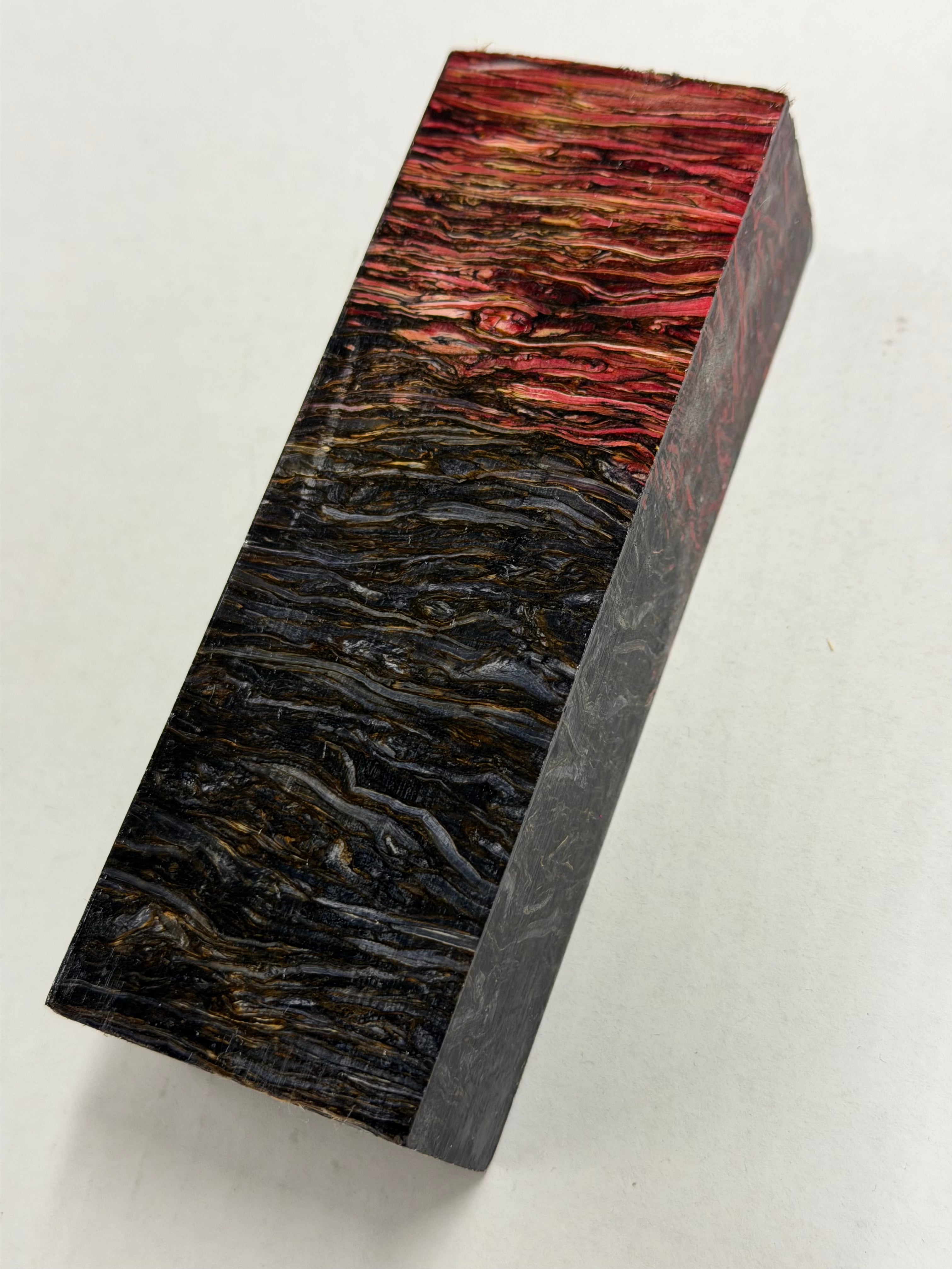 Stabilized shaft blank wood and green resin block B-72