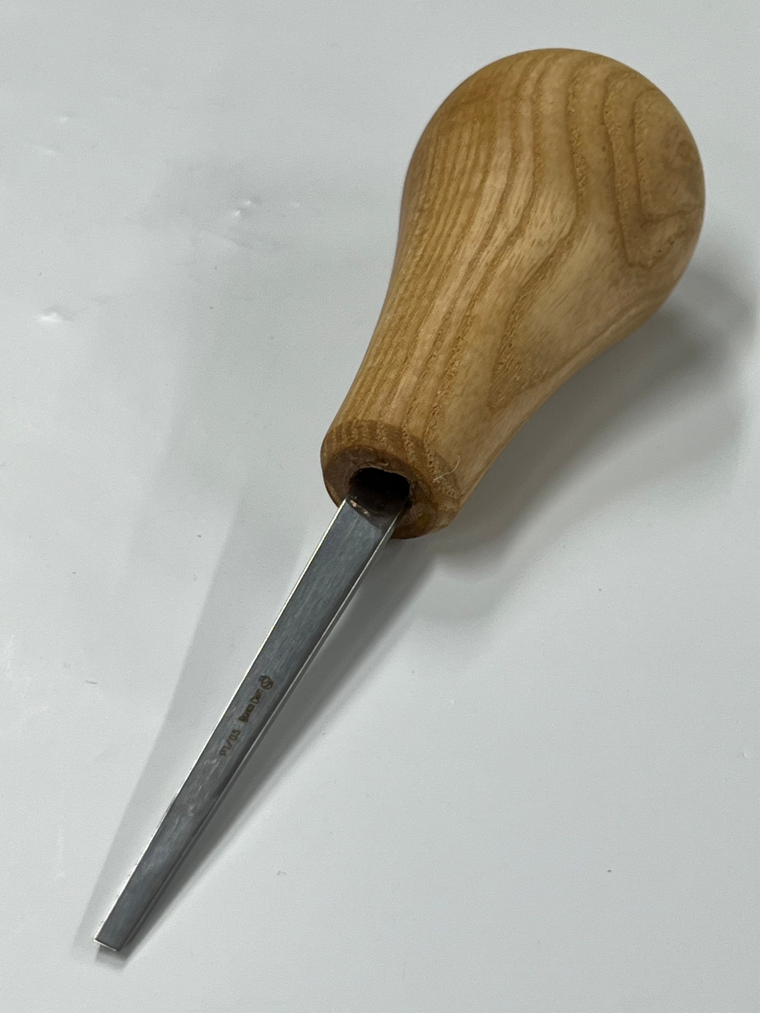 Wood carving iron 75x3mm straight flat chisel P1/03 w/ball handle