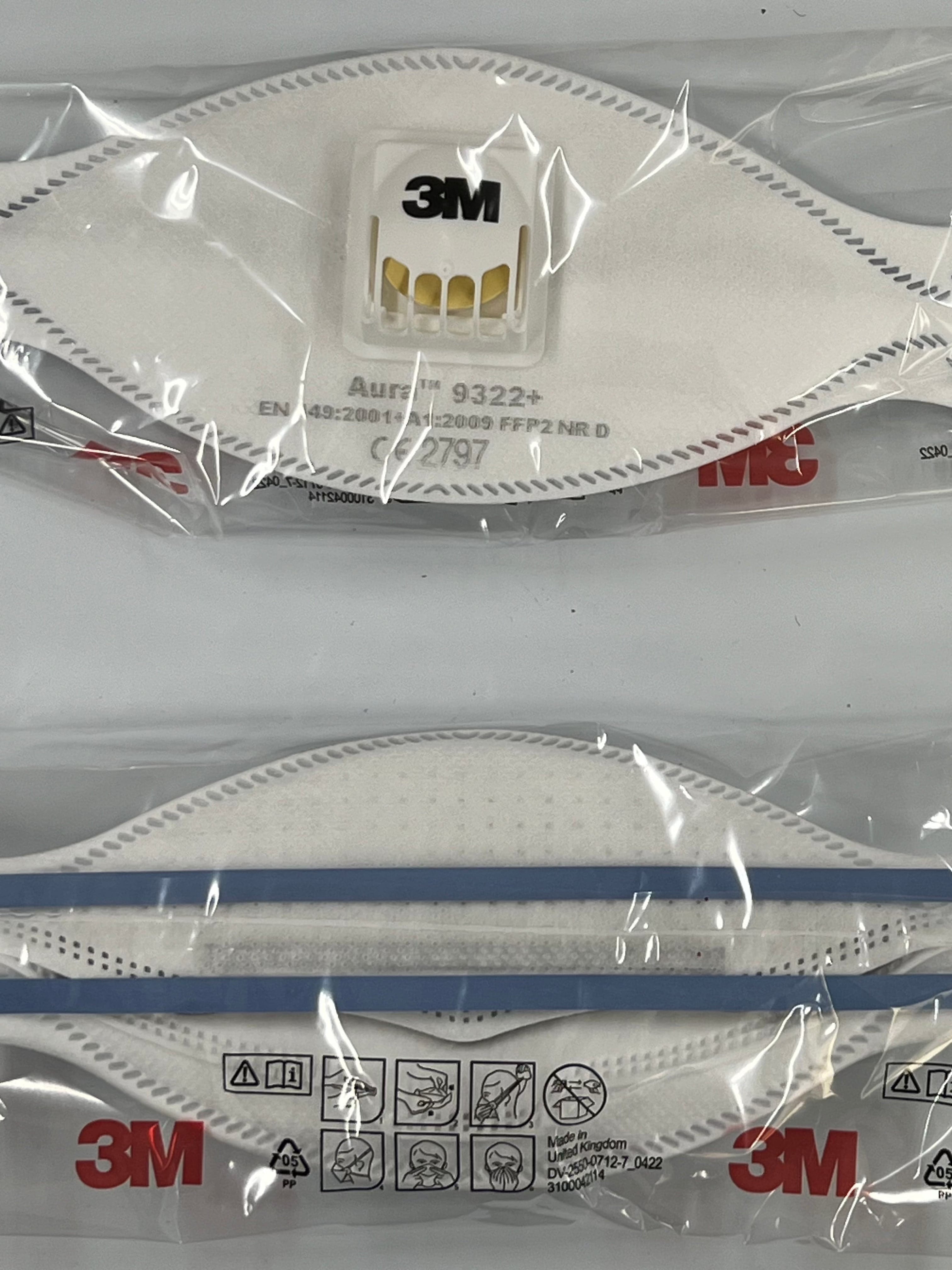 3M Aura Particulate dust masks with valve