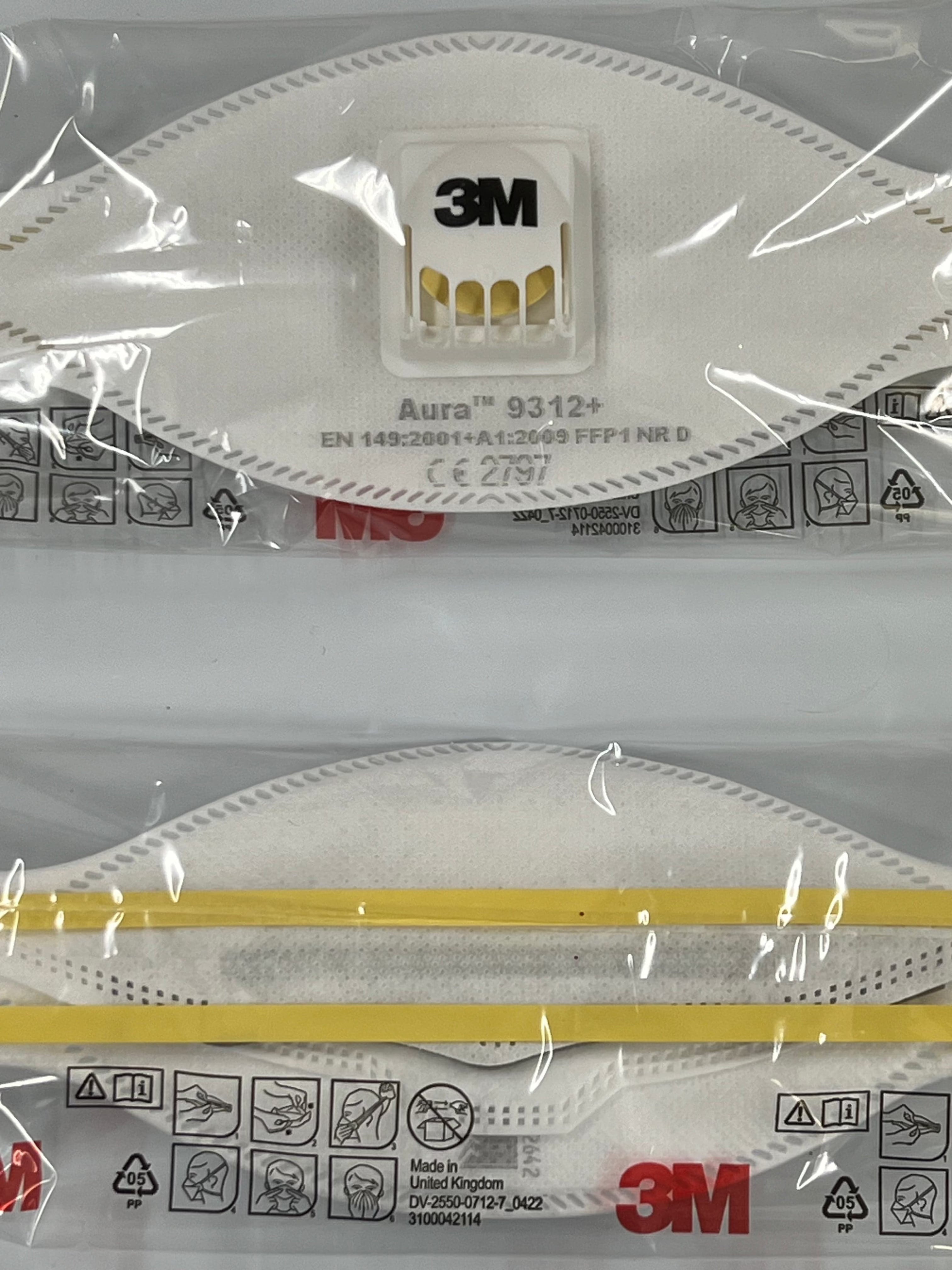 3M Aura Particulate dust masks with valve