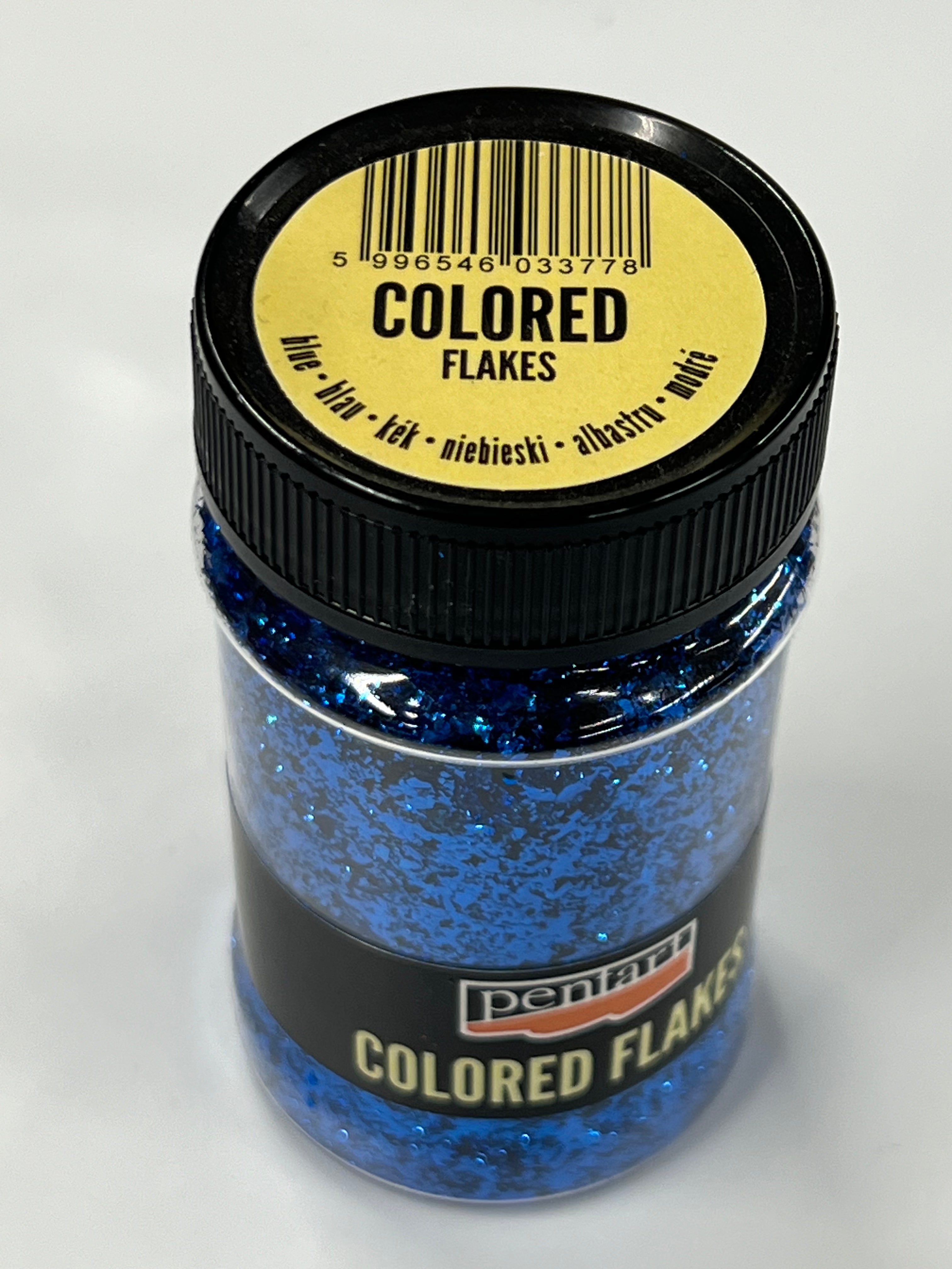 Epoxiglitterfärgade flingor
