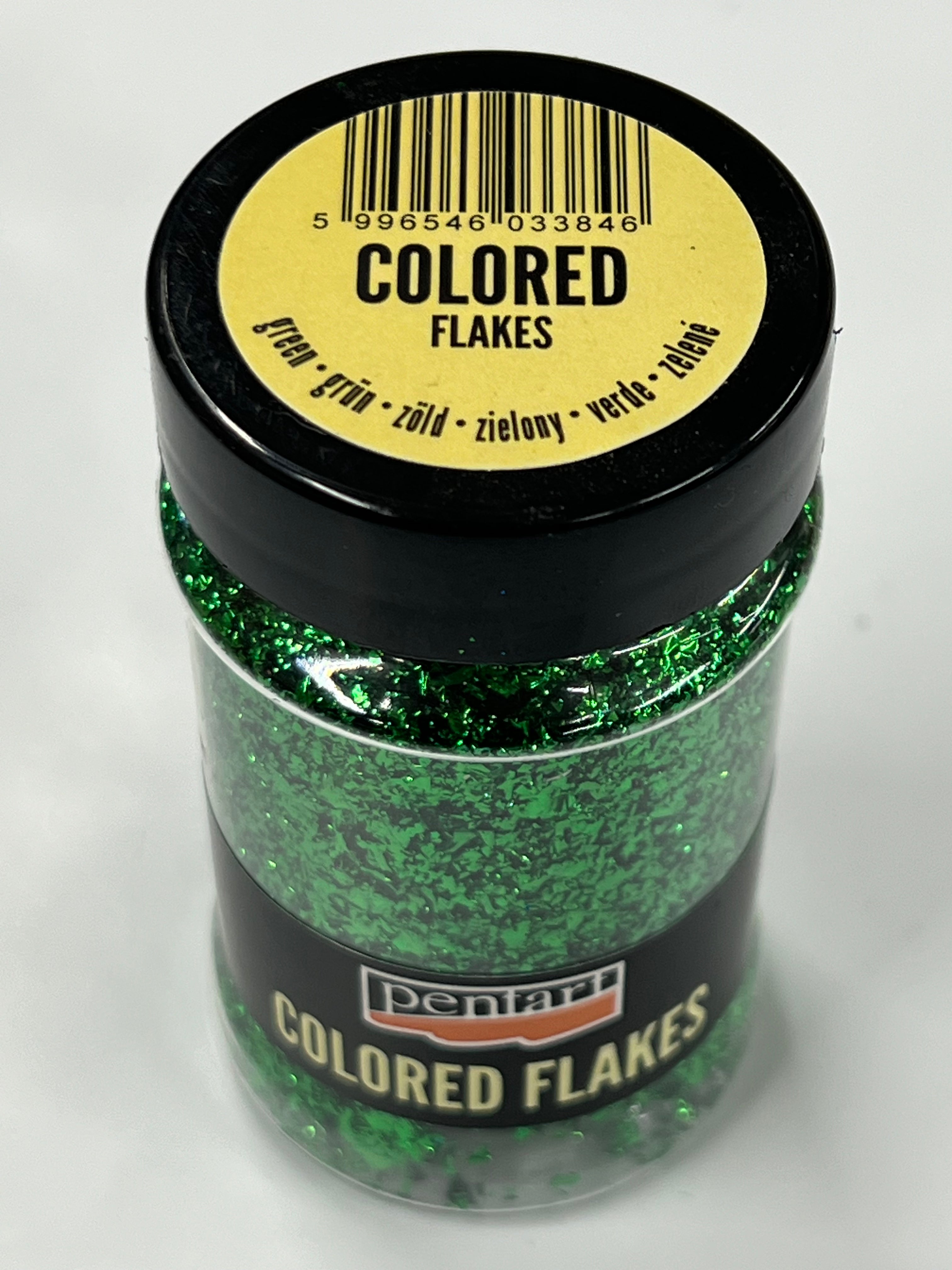 Epoxiglitterfärgade flingor
