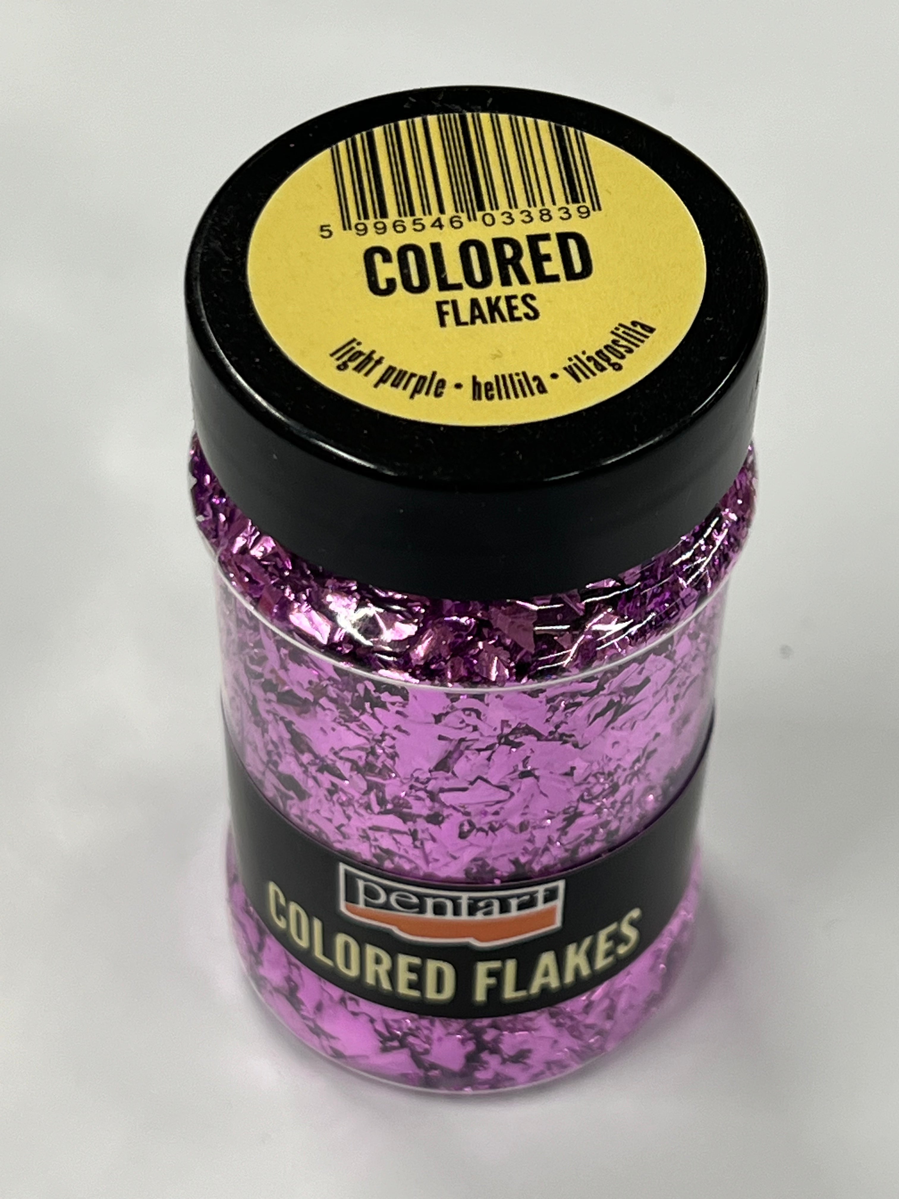 Epoxiglitterfärgade flingor