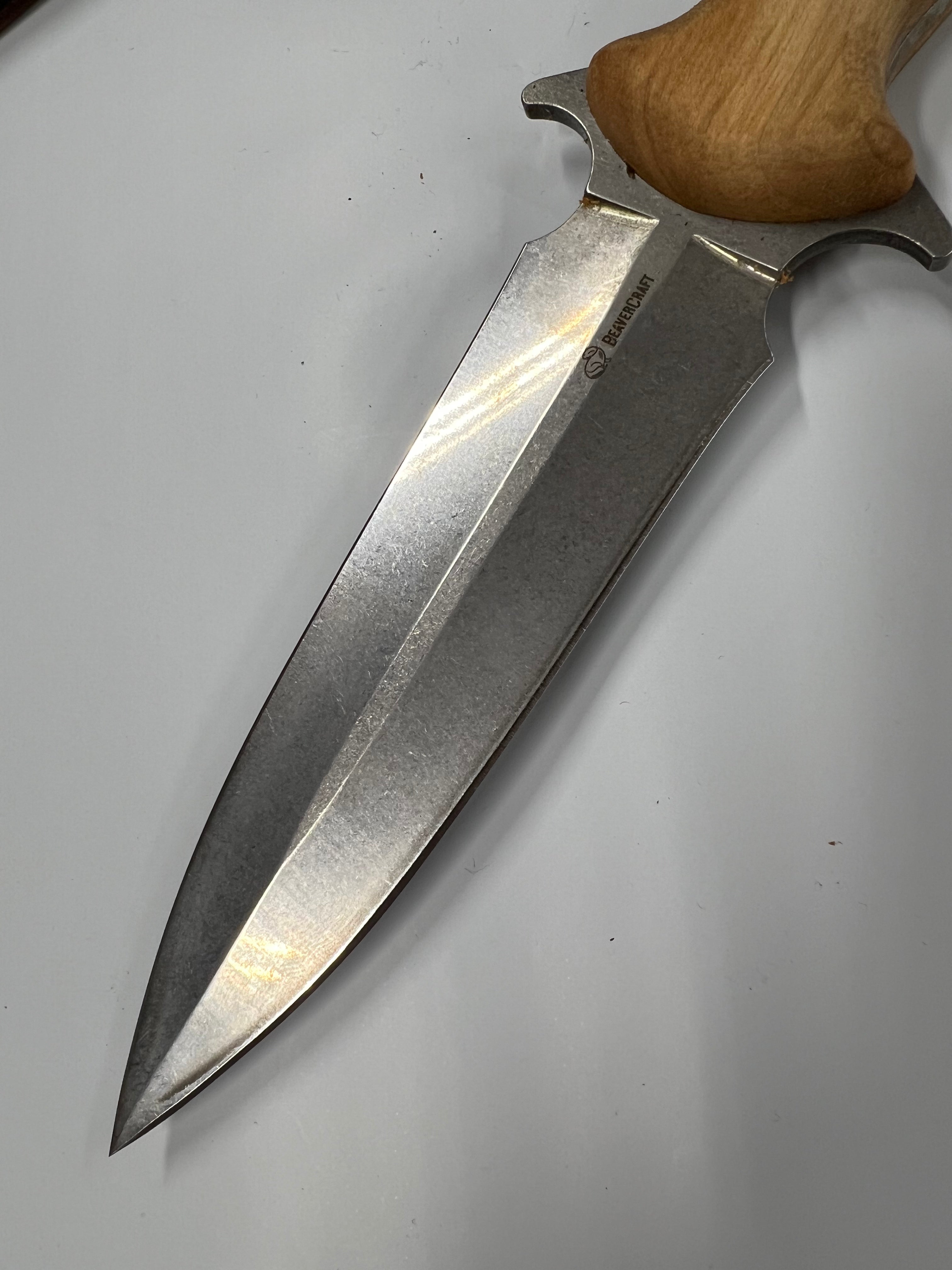 Ukrainian Dagger Tactical TLK2 Knife with Leather Sheath