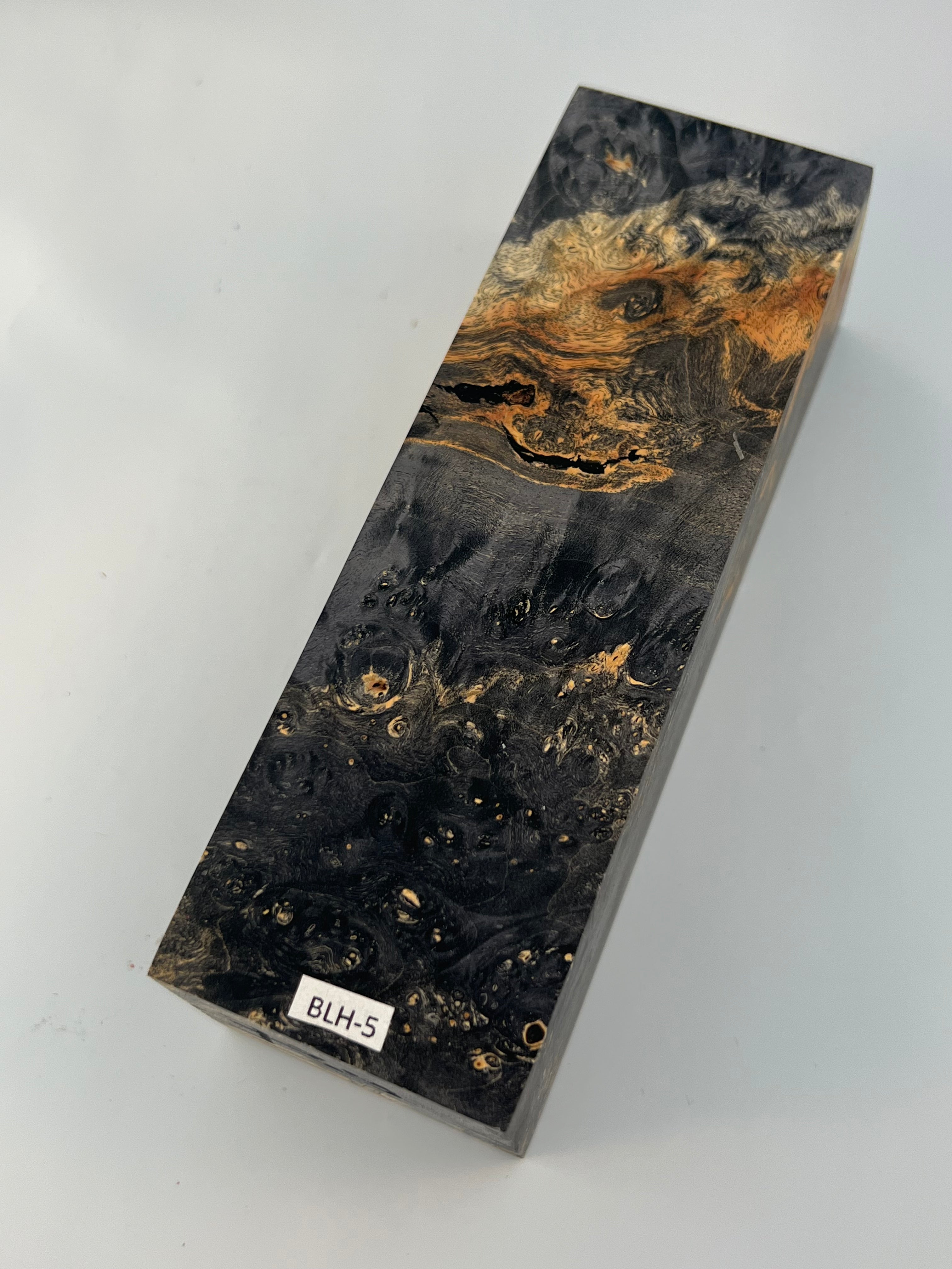 Stabilized shaft blank wood and green resin block B-72
