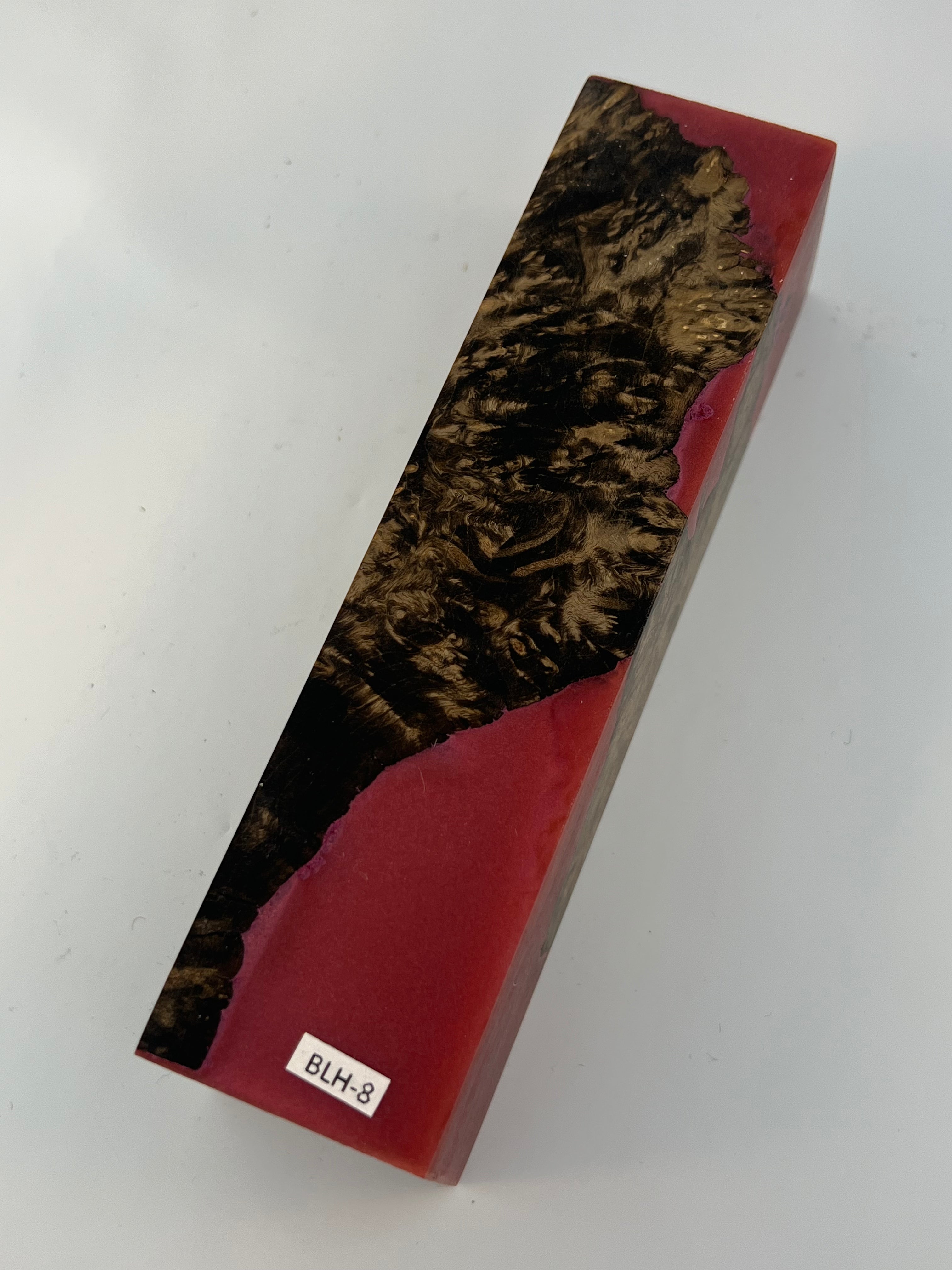 Stabilized shaft blank wood and green resin block B-72
