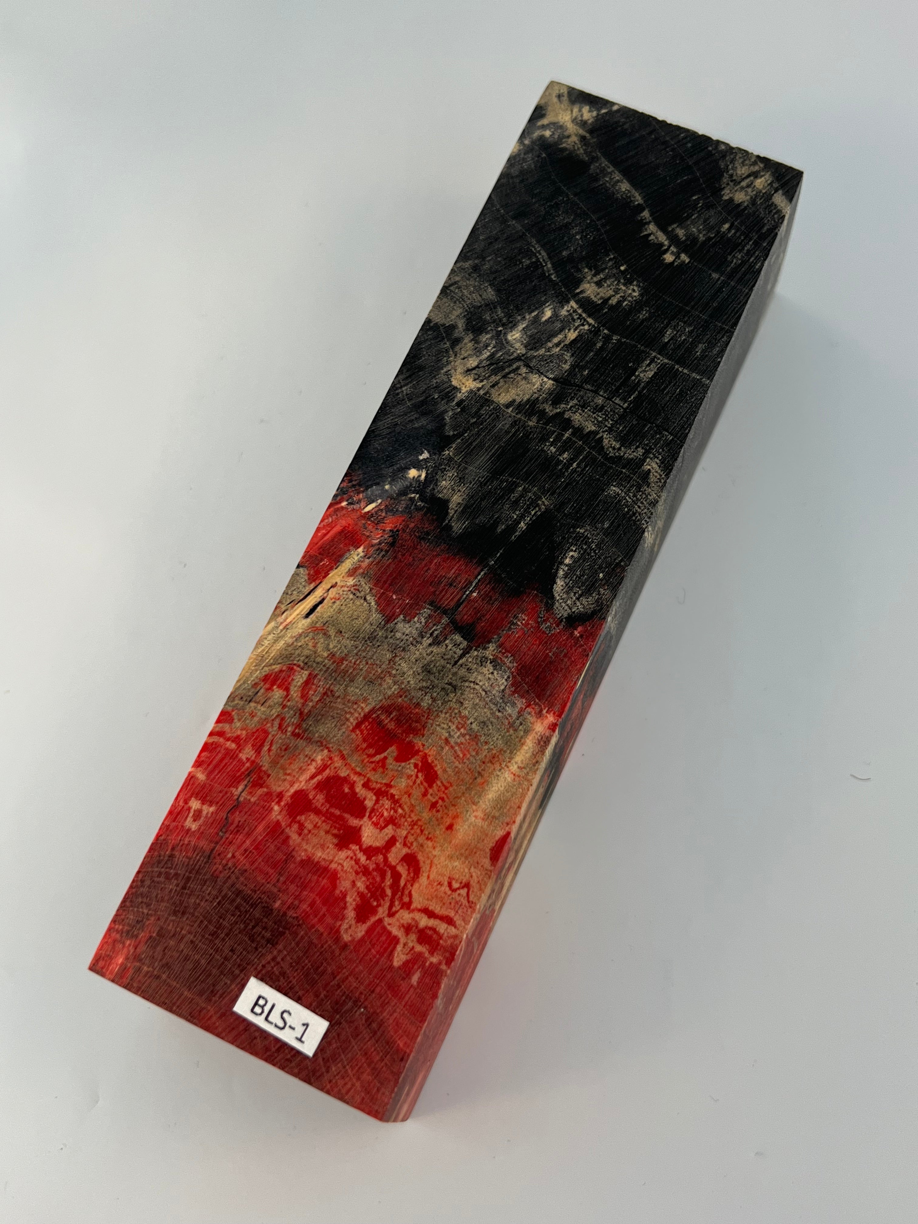 Stabilized shaft blank wood and green resin block B-72