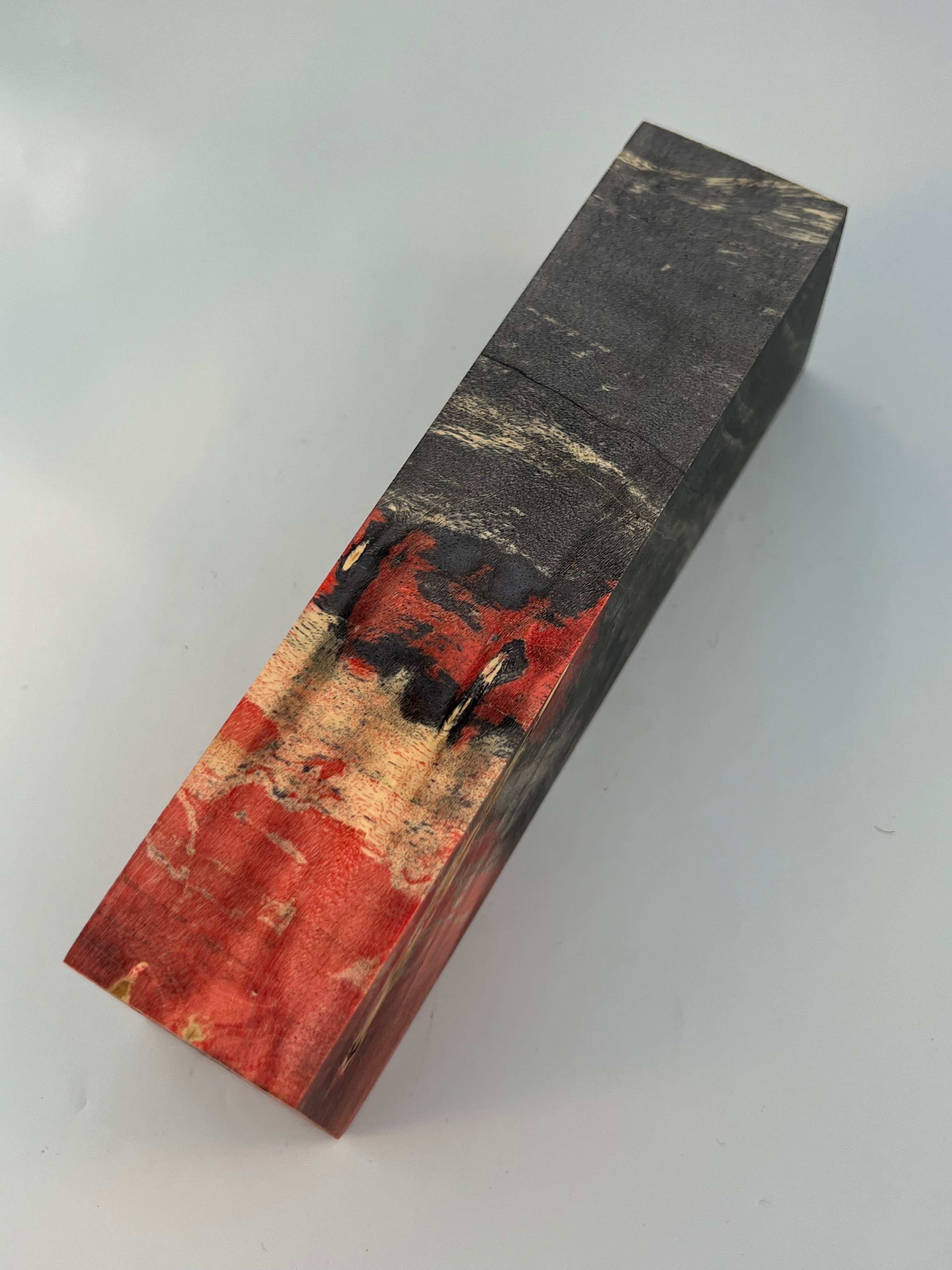 Stabilized shaft blank wood and green resin block B-72
