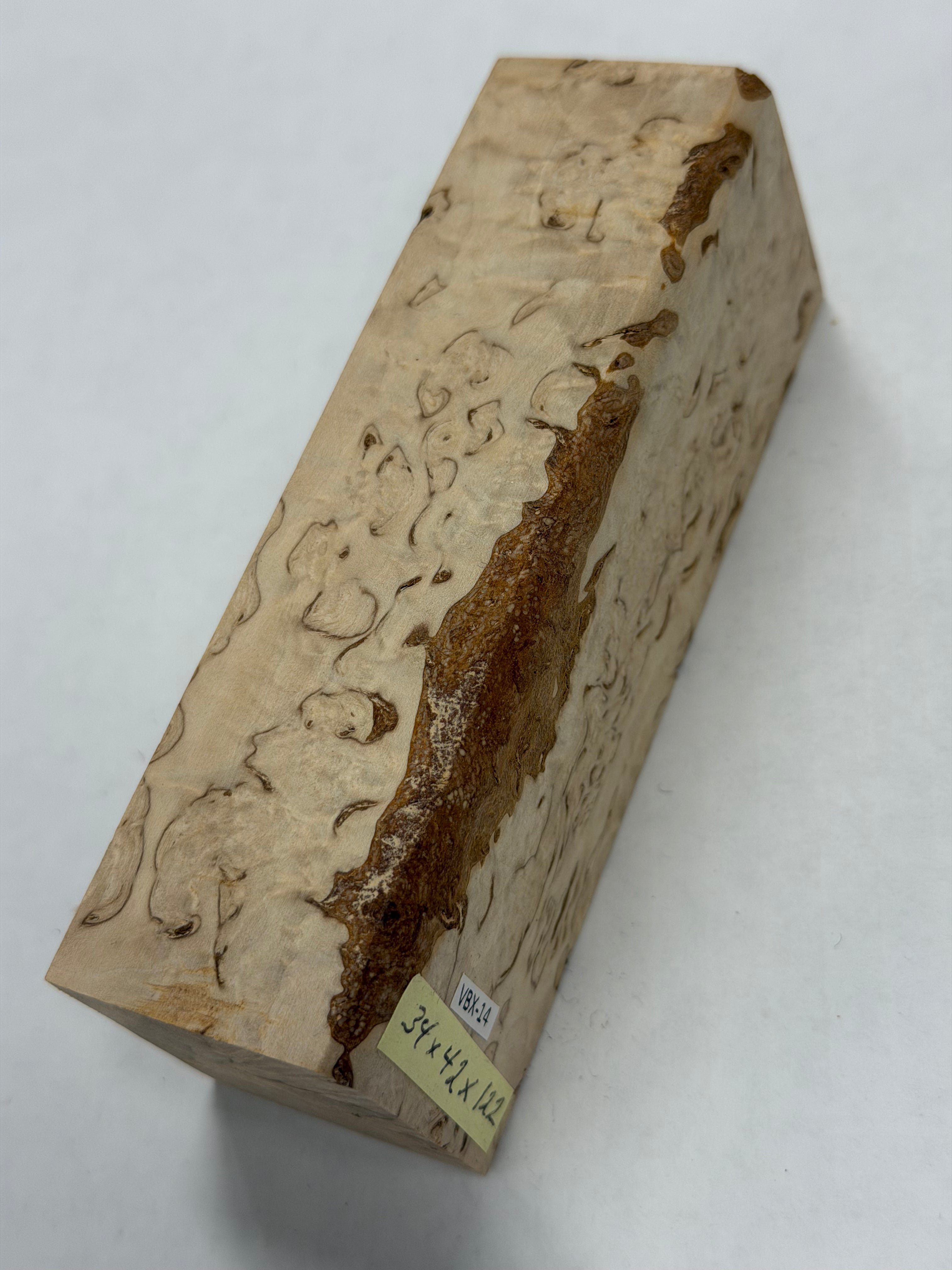 Valbjørk masur birch VBX-14; 34x42x122mm