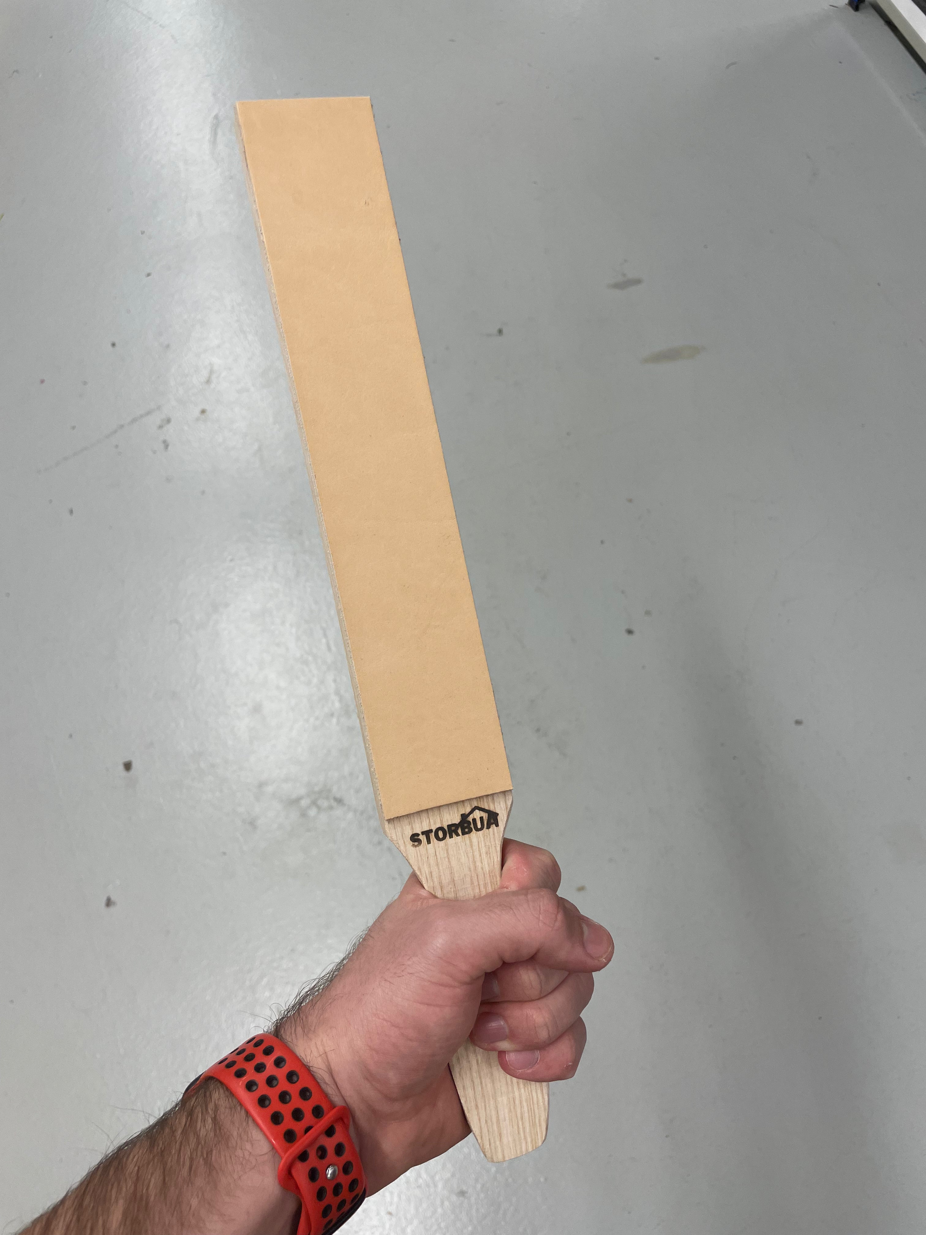 Leather strap handmade large 390x50mm