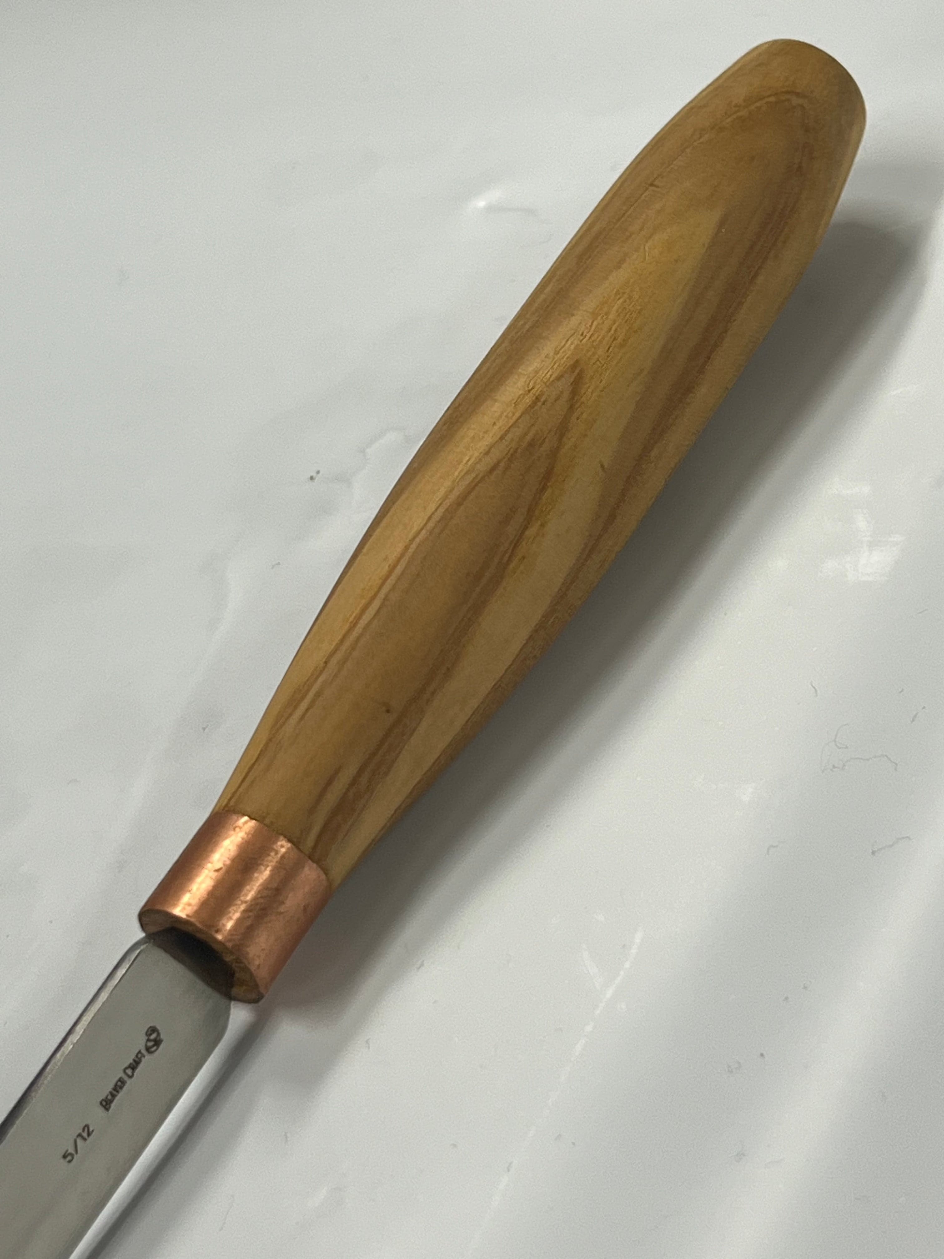 Wood carving iron 80x12mm straight rounded chisel K5/12