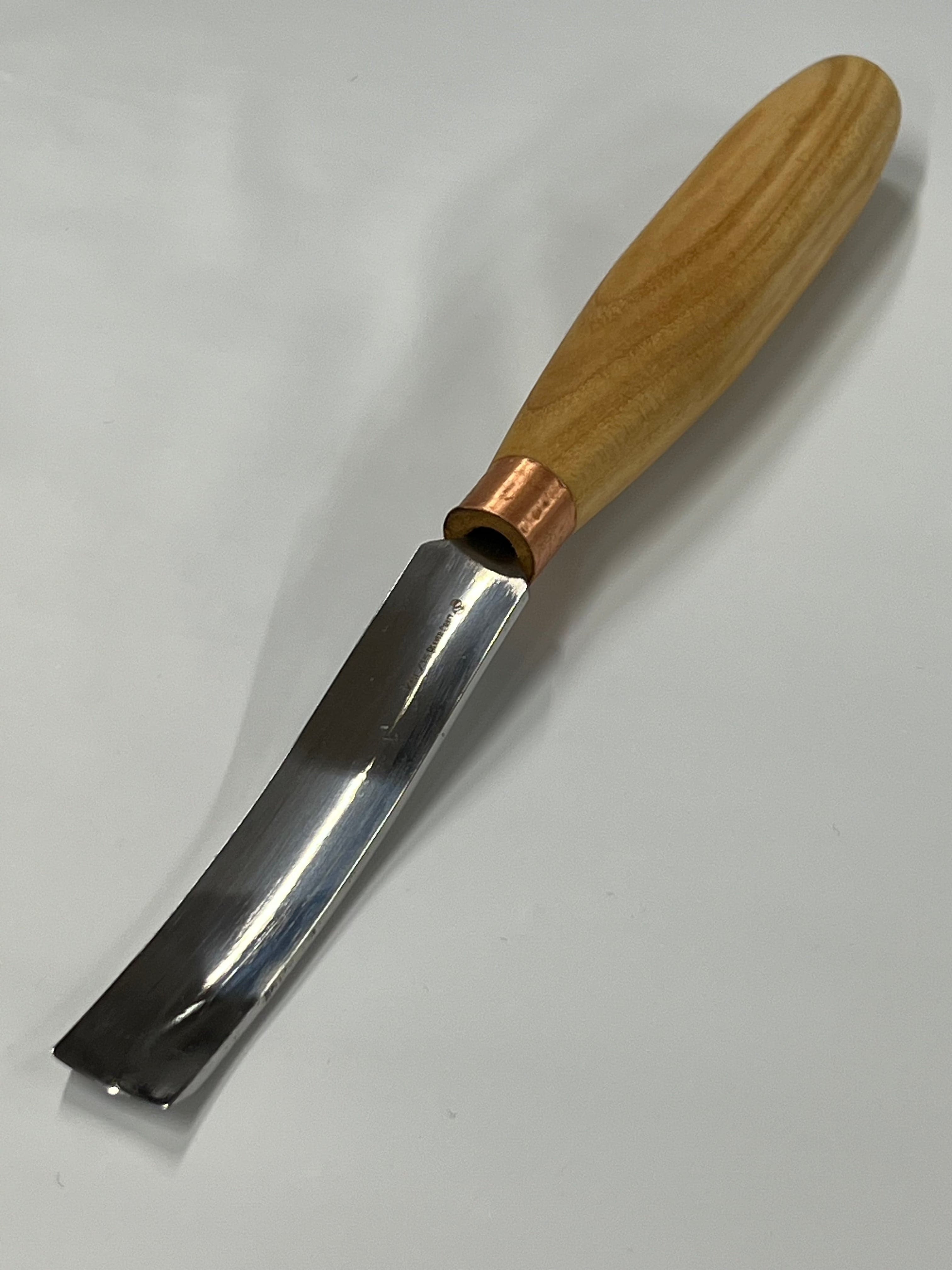 Wood carving iron 80x15mm bent hollow iron K6L/15