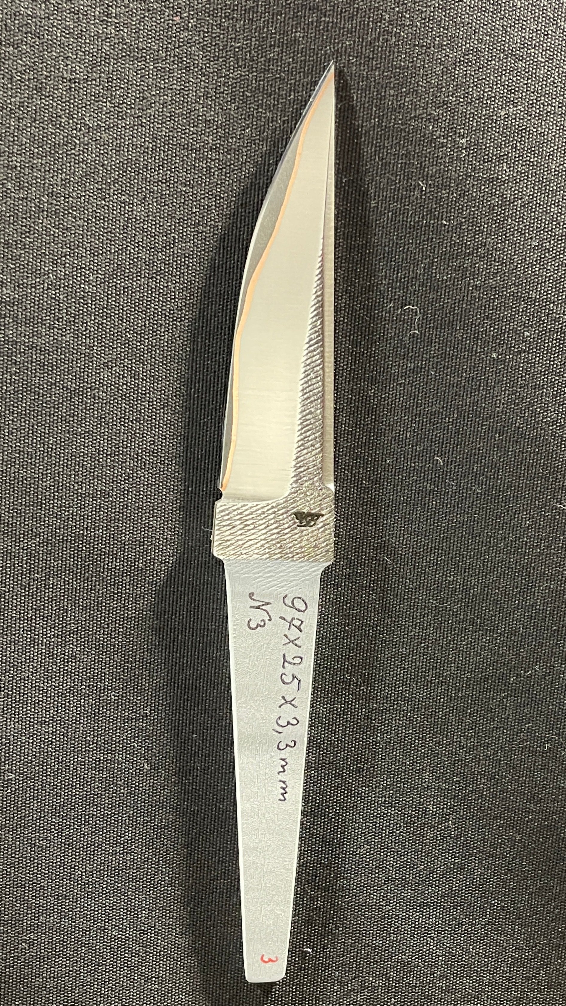 Handsmidd laminerad knivblad - Koppar San Mai - Vladyslav Chulan VCSM Nr 3