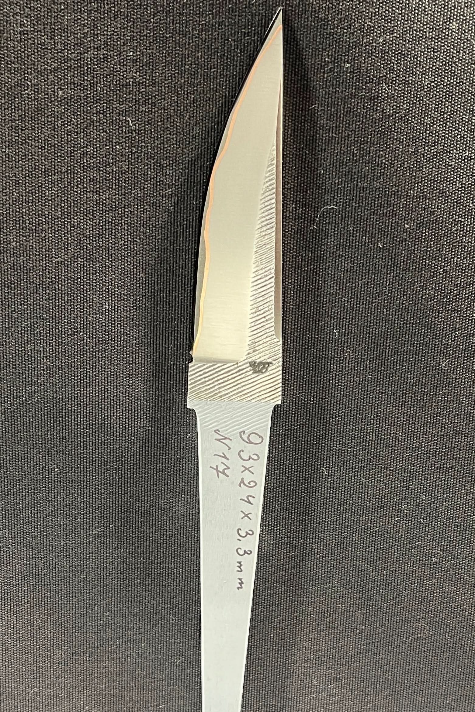 Handsmidd laminerad knivblad - Koppar San Mai - Vladyslav Chulan VCSM Nr 17