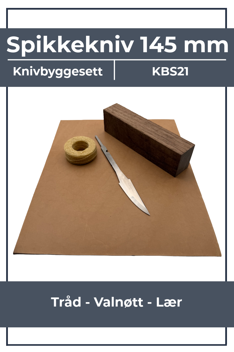 Knivbyggsats KBS21 - Mora 120, valnöt och slida
